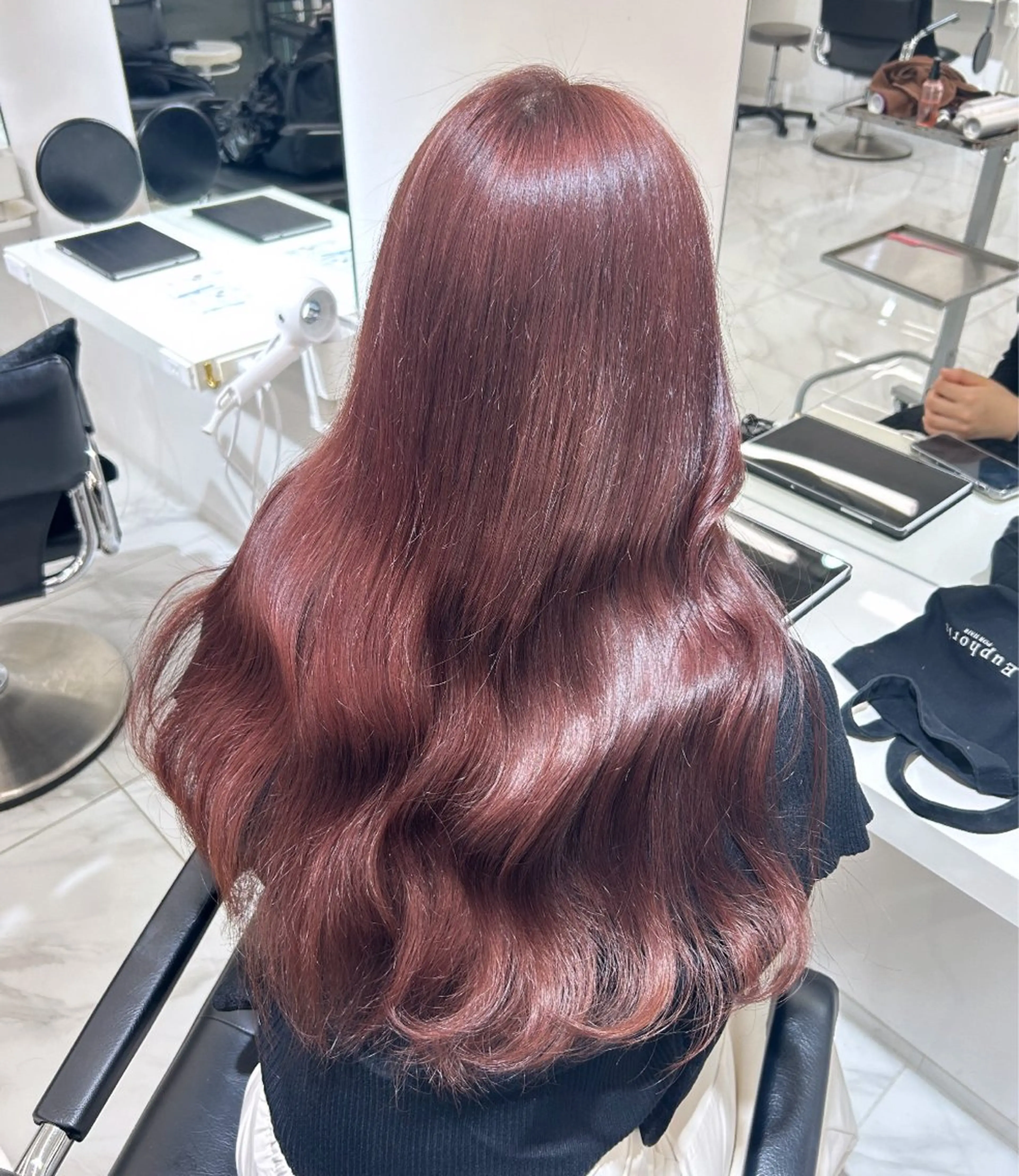 ロング カラー ブリーチ ブラウンカラー ピンクカラー ピンクブラウン haruka /ショート特化のヘアスタイル