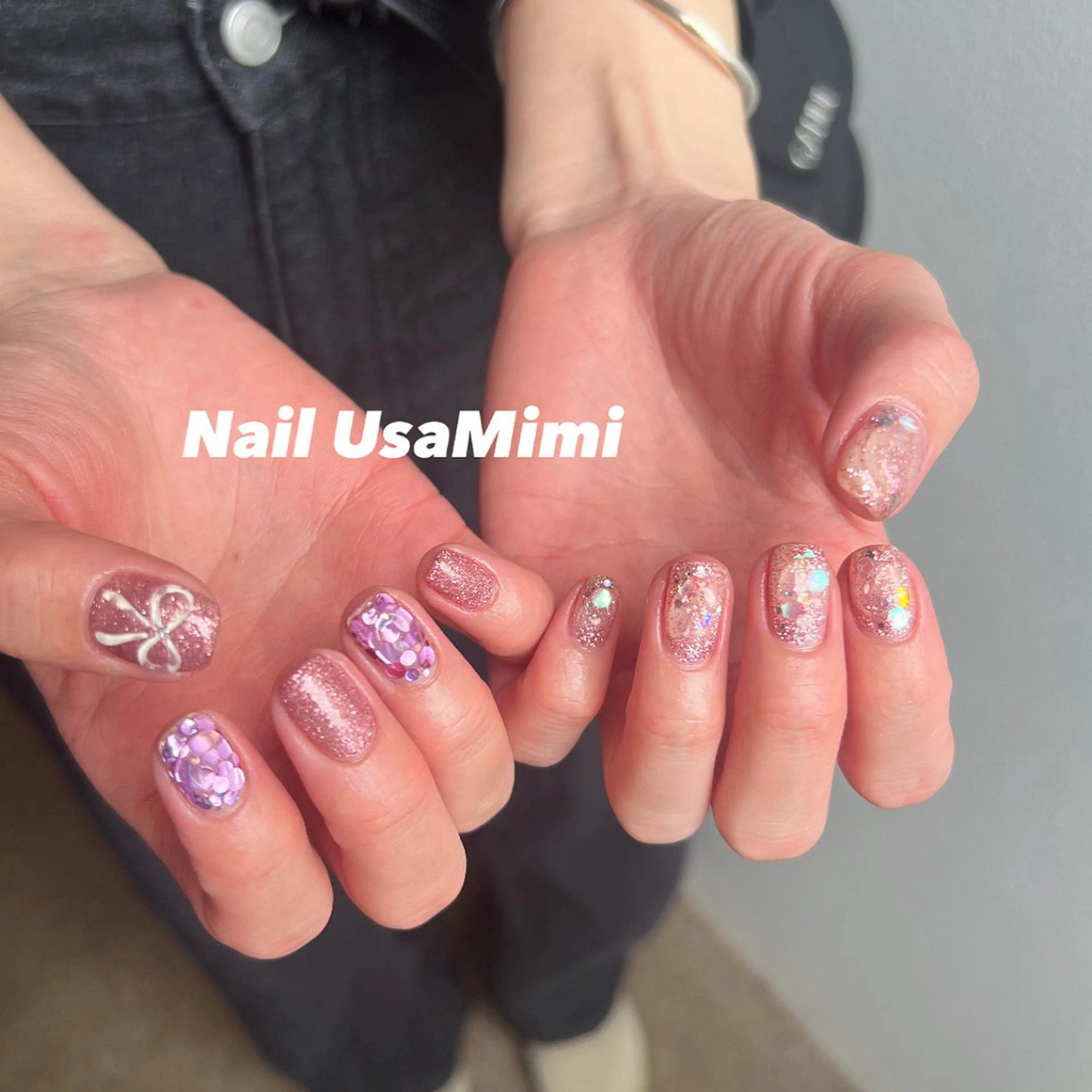 ネイル アートネイル オーロラネイル チークネイル フレンチネイル ジェルネイル 本町NailUsa Mimi RIKOのネイルデザイン