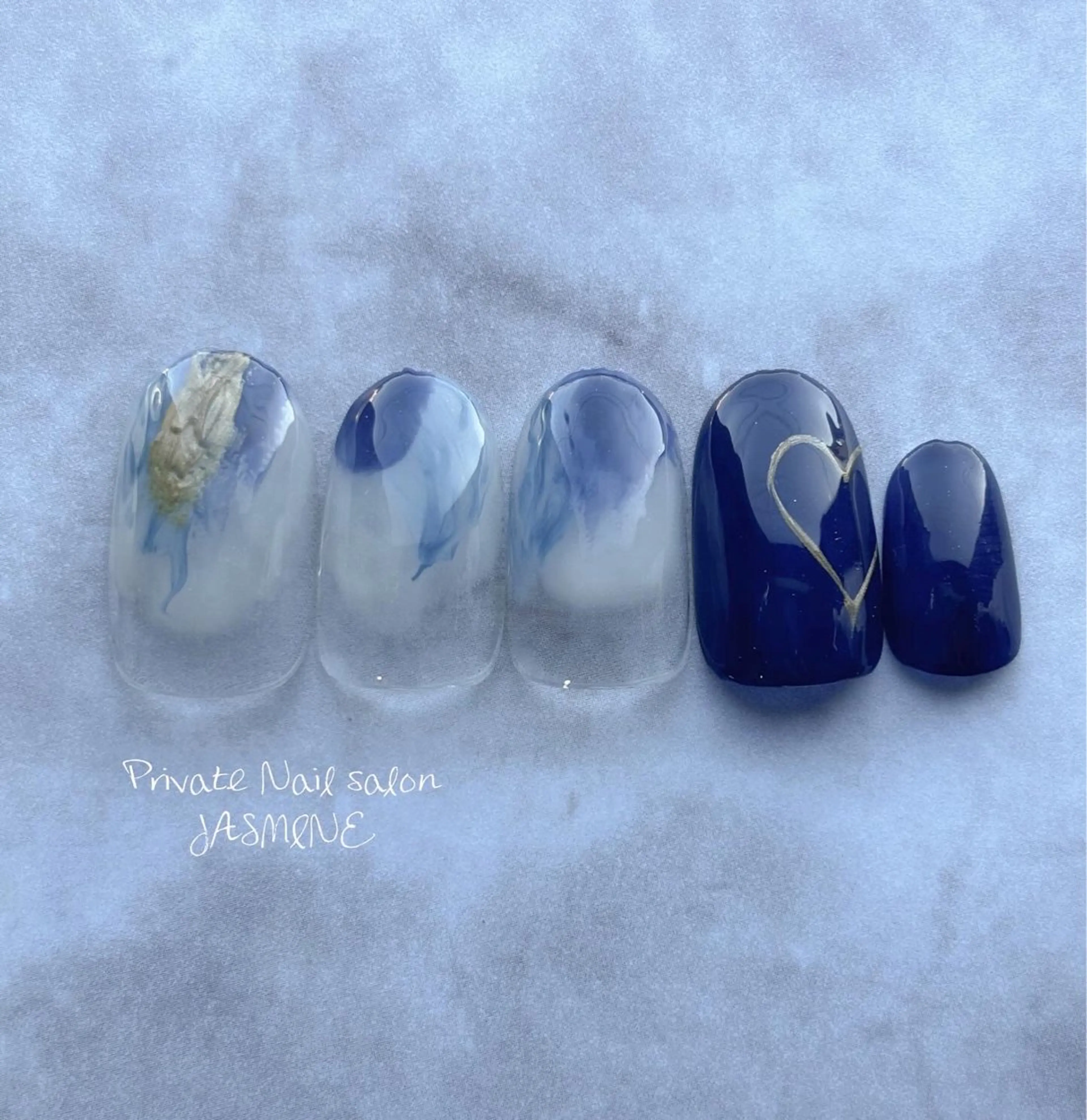 ネイル ハート ニュアンスネイル Nail salon JASMINEのネイルデザイン