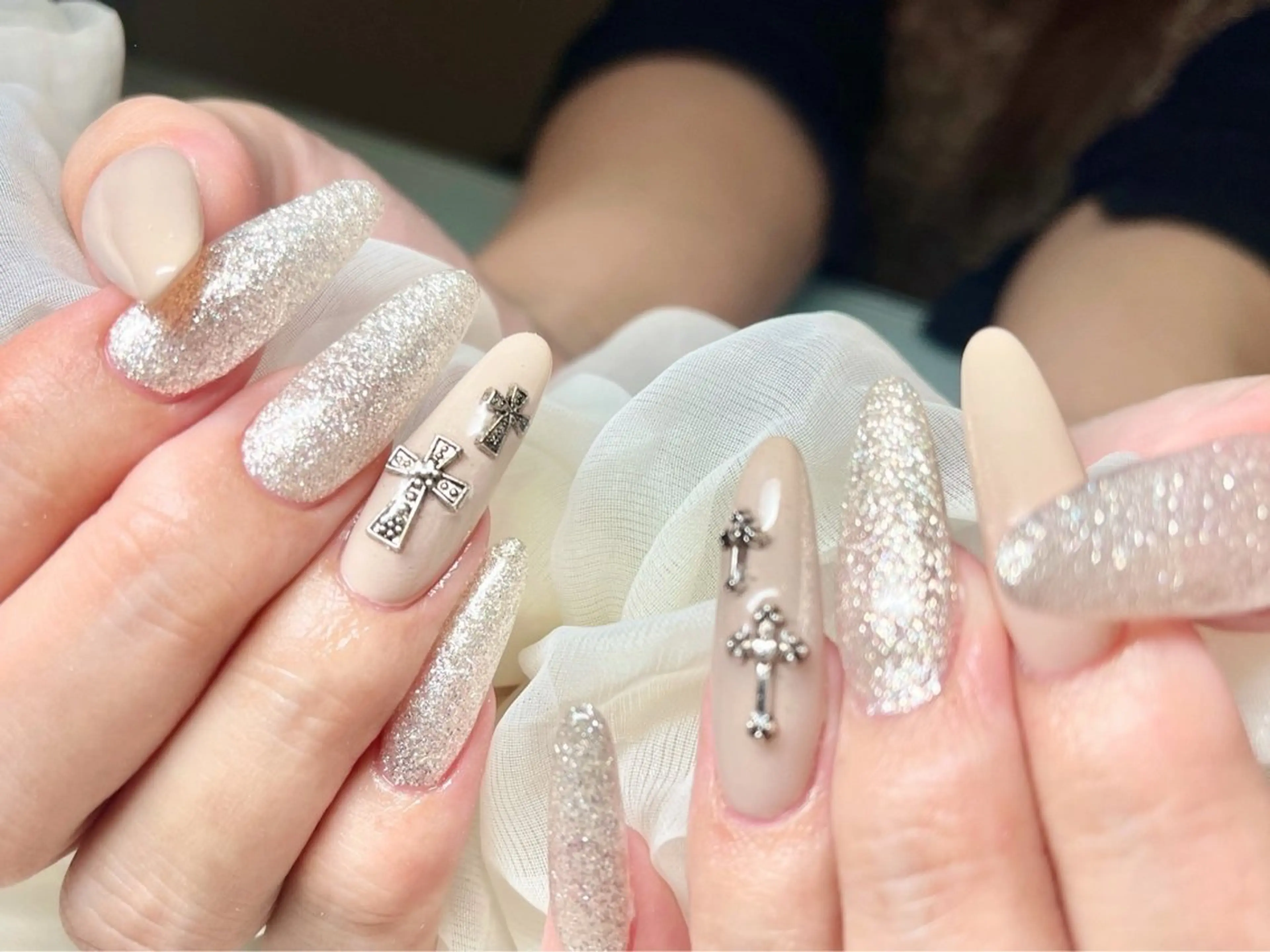 ネイル 成人式 長さ出し フラッシュネイル フレンチネイル ジェルネイル ハンドネイル Nail&eye Belire 新宿のネイルデザイン