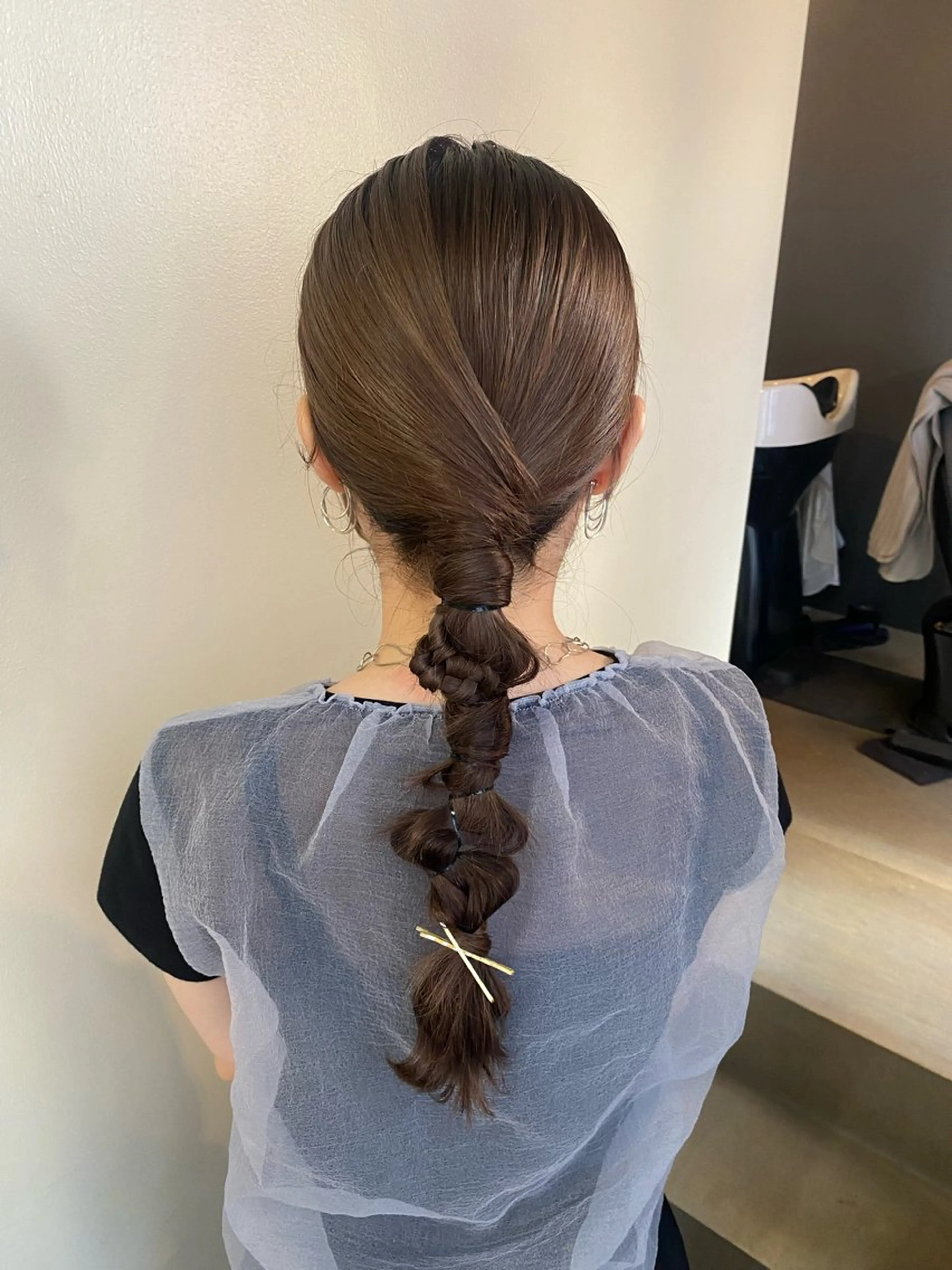 ロング ヘアカラー トリートメント ヘアセット NIKO/名古屋/ 伏見/花屋併設のヘアスタイル