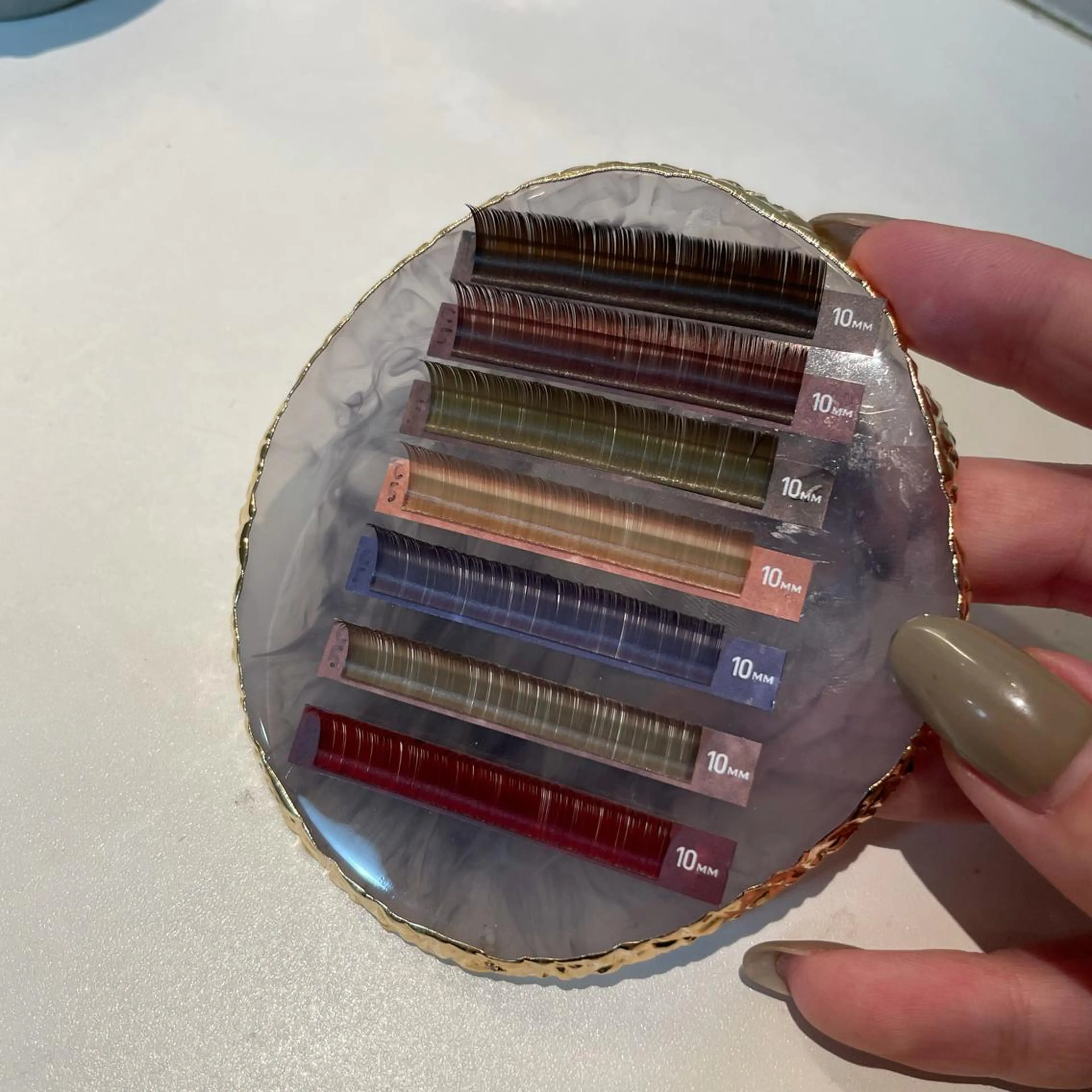 エクステ上下つけ放題🌷ワンホンデザインも可能です🤍コーティング付！フラットラッシュ、ブラウンカラー＋550円で変更可の写真