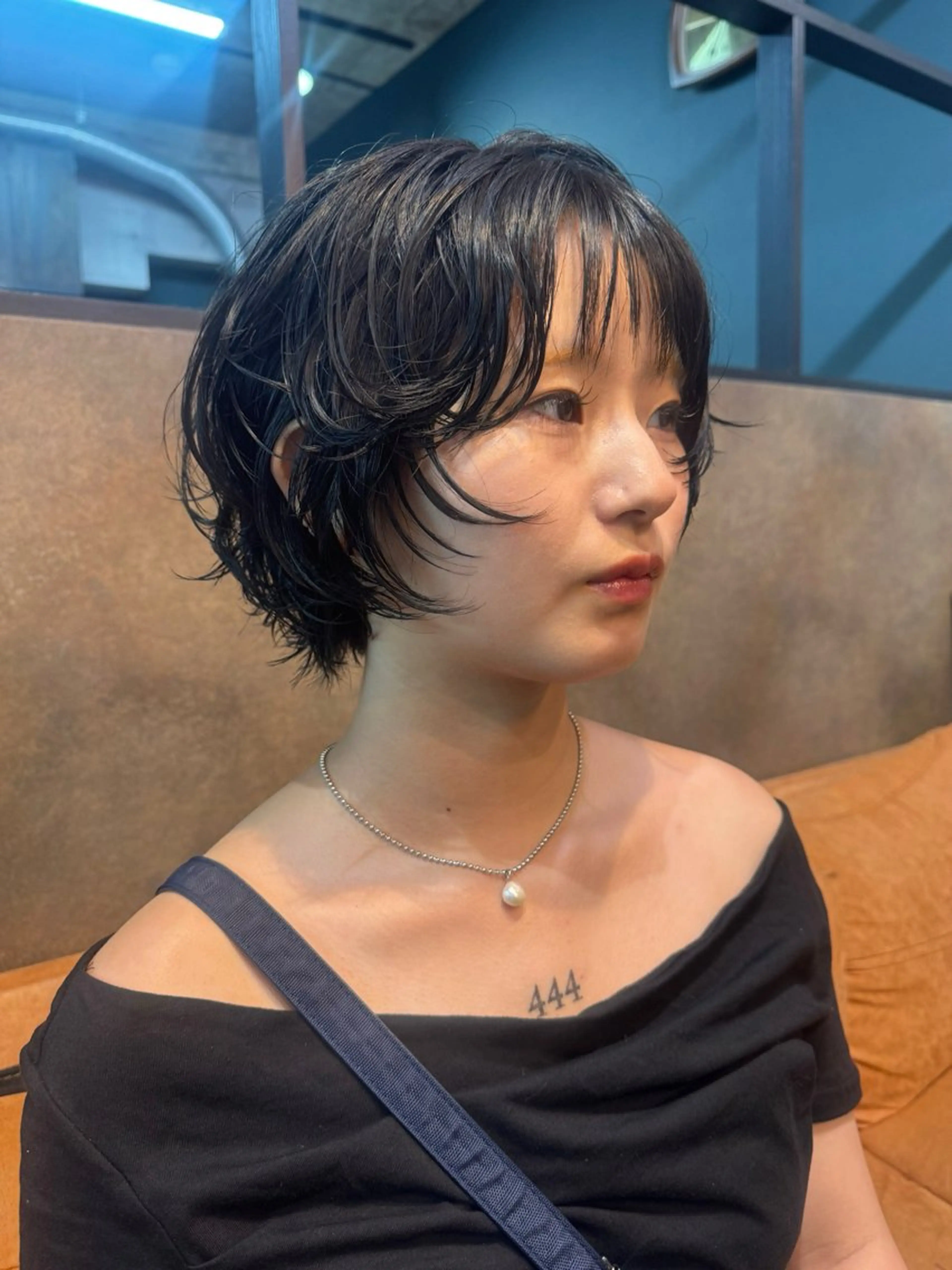 ショート カラー パーマ レイヤーカット カット ヘアカラー パーマ icon所属・Ami / icon博多のヘアスタイル