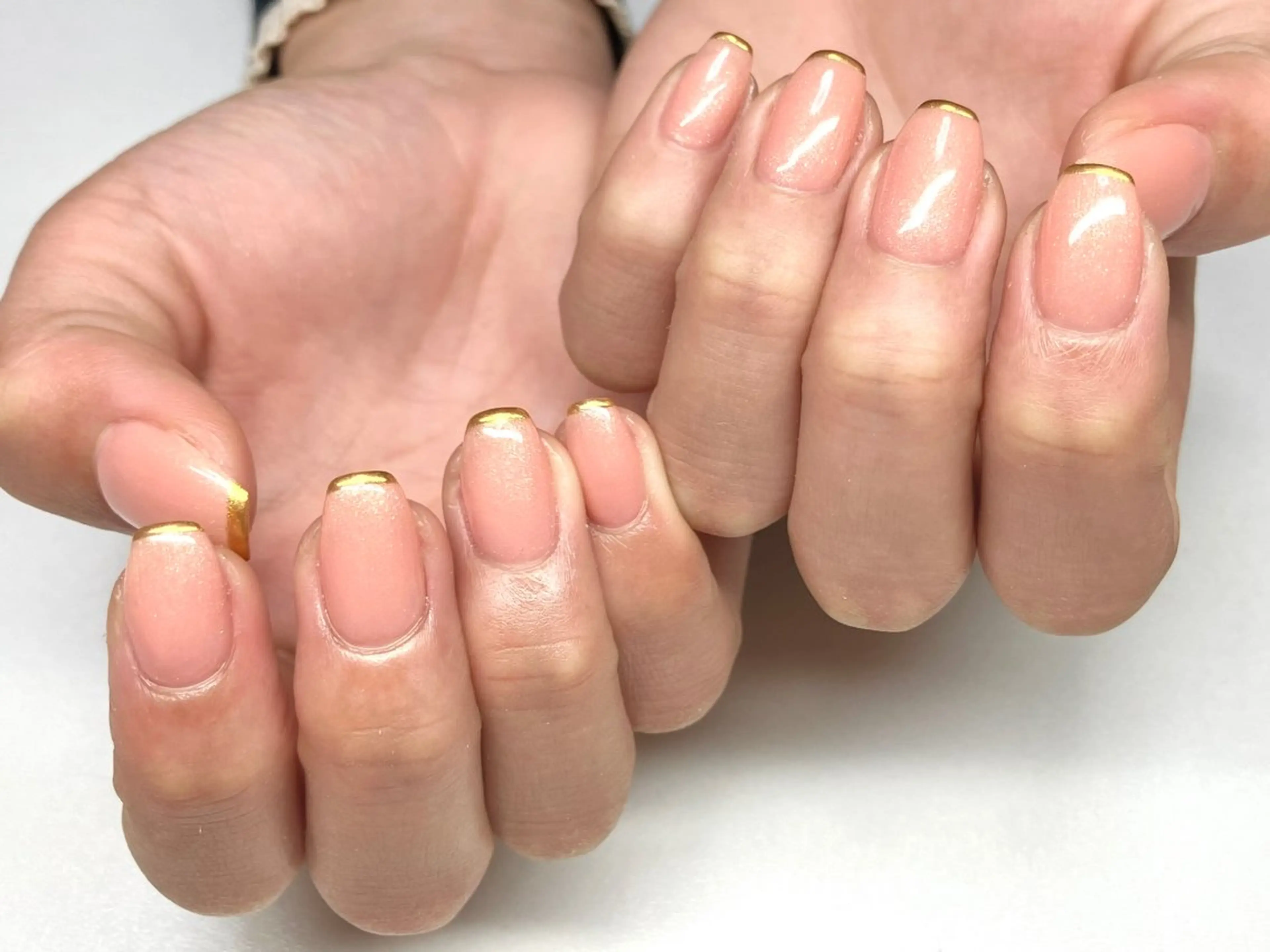 ネイル フレンチネイル ミラーネイル ハンドネイル 三浦 あかりのネイルデザイン