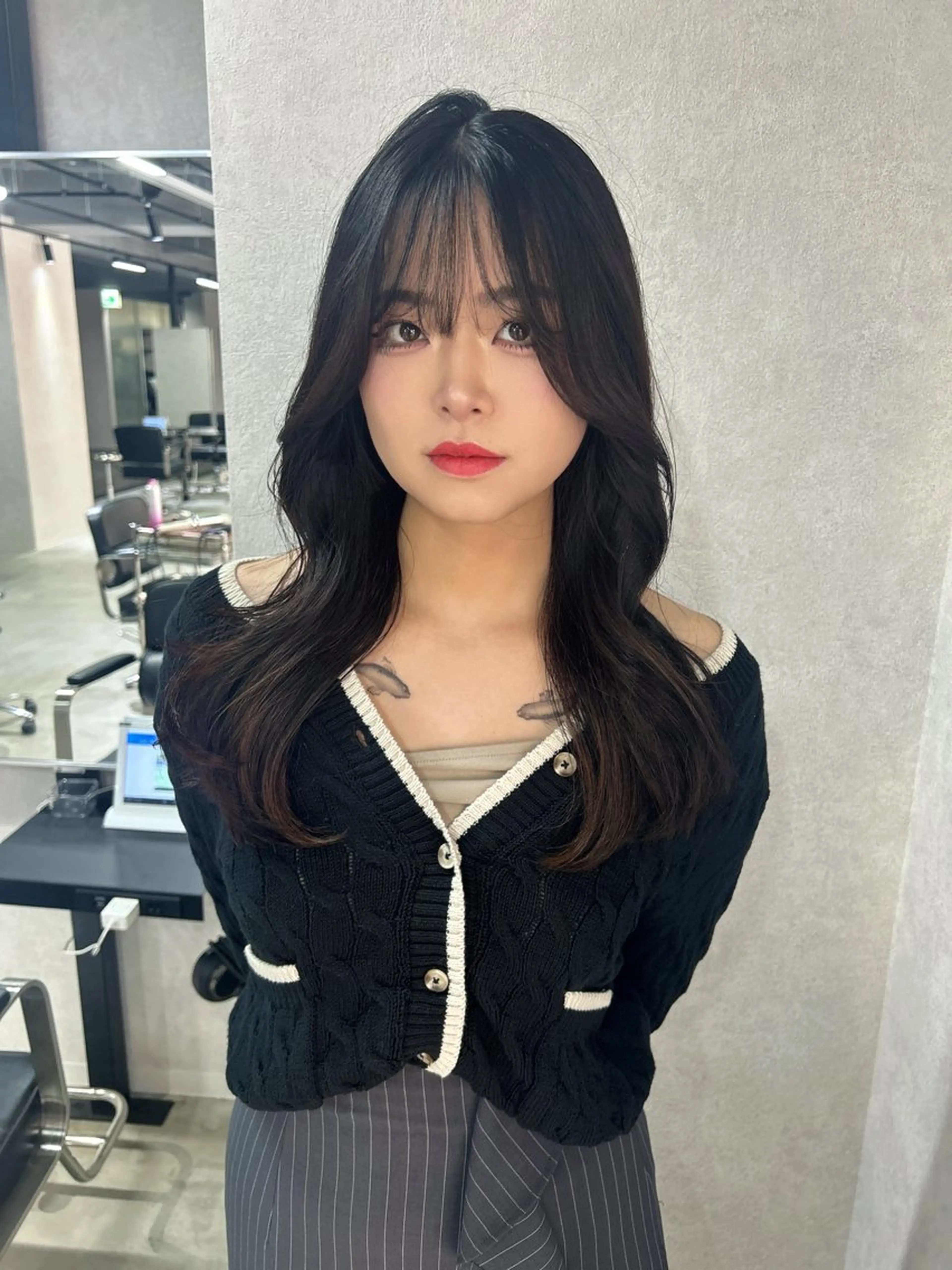 ロング カラー くびれヘア 顔周りカット レイヤーカット 艶髪ハイトーン/ ブロンド/Nagiのヘアスタイル