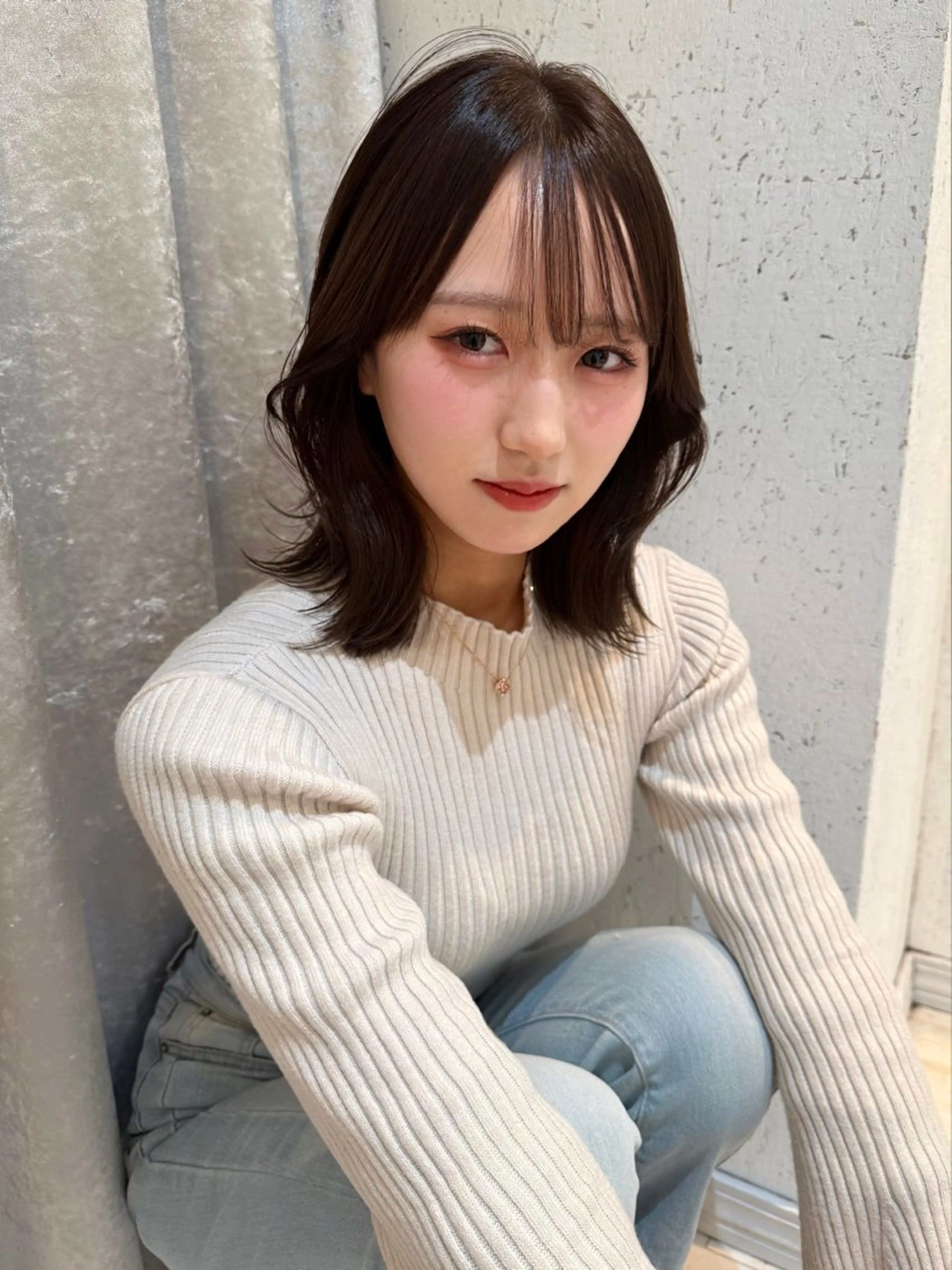 ミディアム カラー パーマ カット ヘアカラー 縮毛矯正 トリートメント mai / linoah˚✧のヘアスタイル