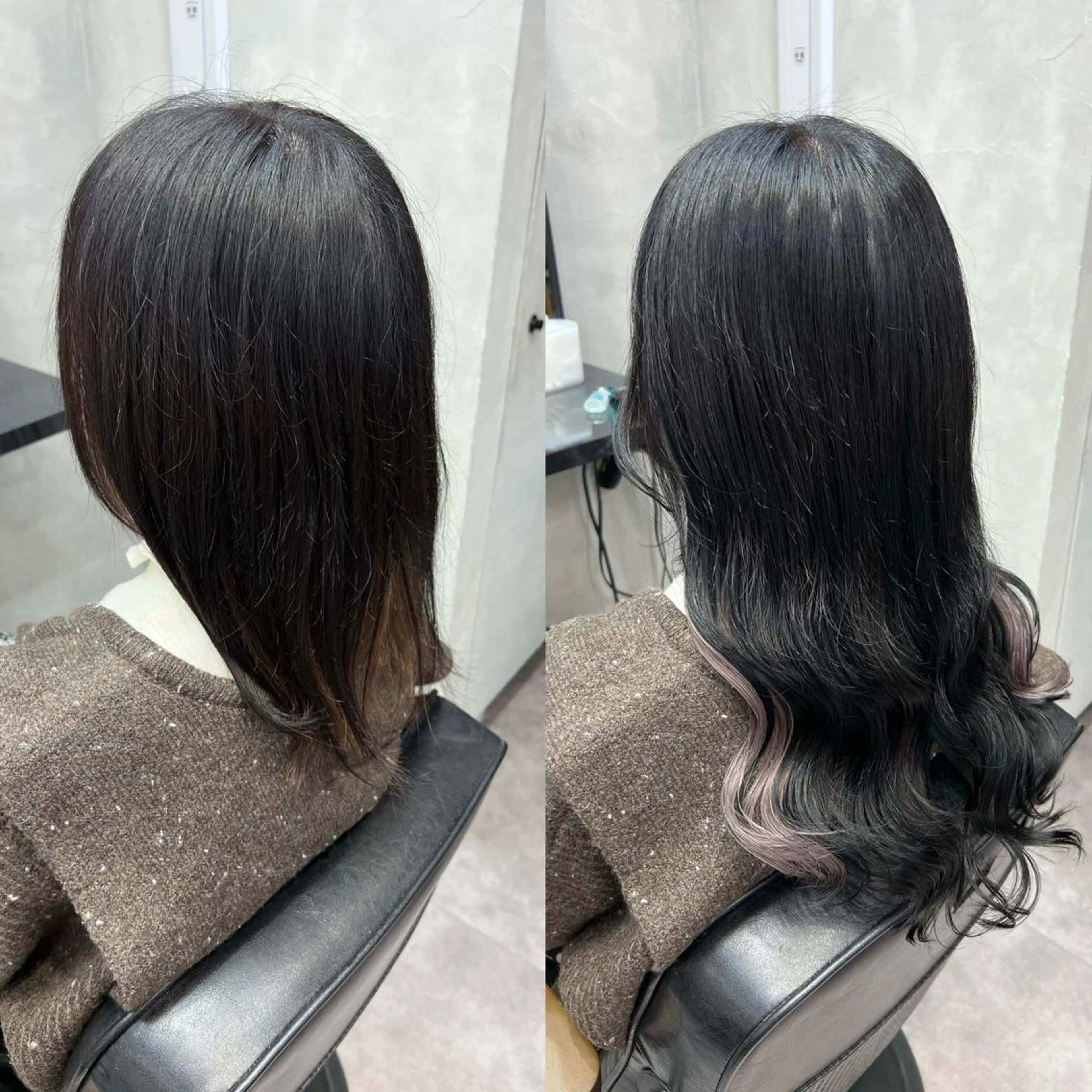 ロング カラー ヘアアレンジ シールエクステ アディクシーカラー アッシュ バレイヤージュ ベージュカラー カット ヘアカラー エクステ ar+ ❤︎ maiのヘアスタイル