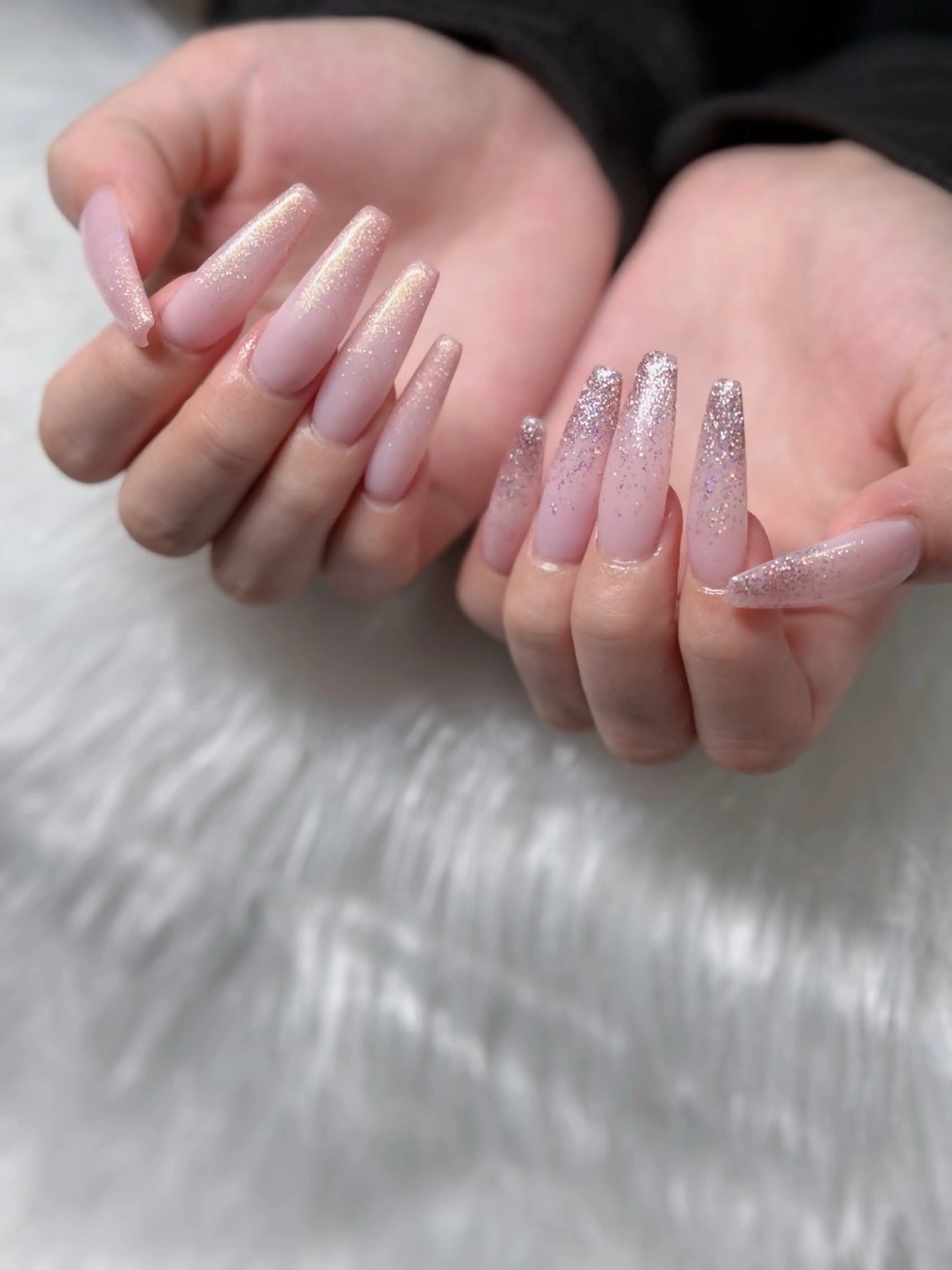 ネイル オーロラネイル フレンチネイル ジェルネイル ハロウィン キラキラネイル ハンドネイル H.baby Nail Salonのネイルデザイン