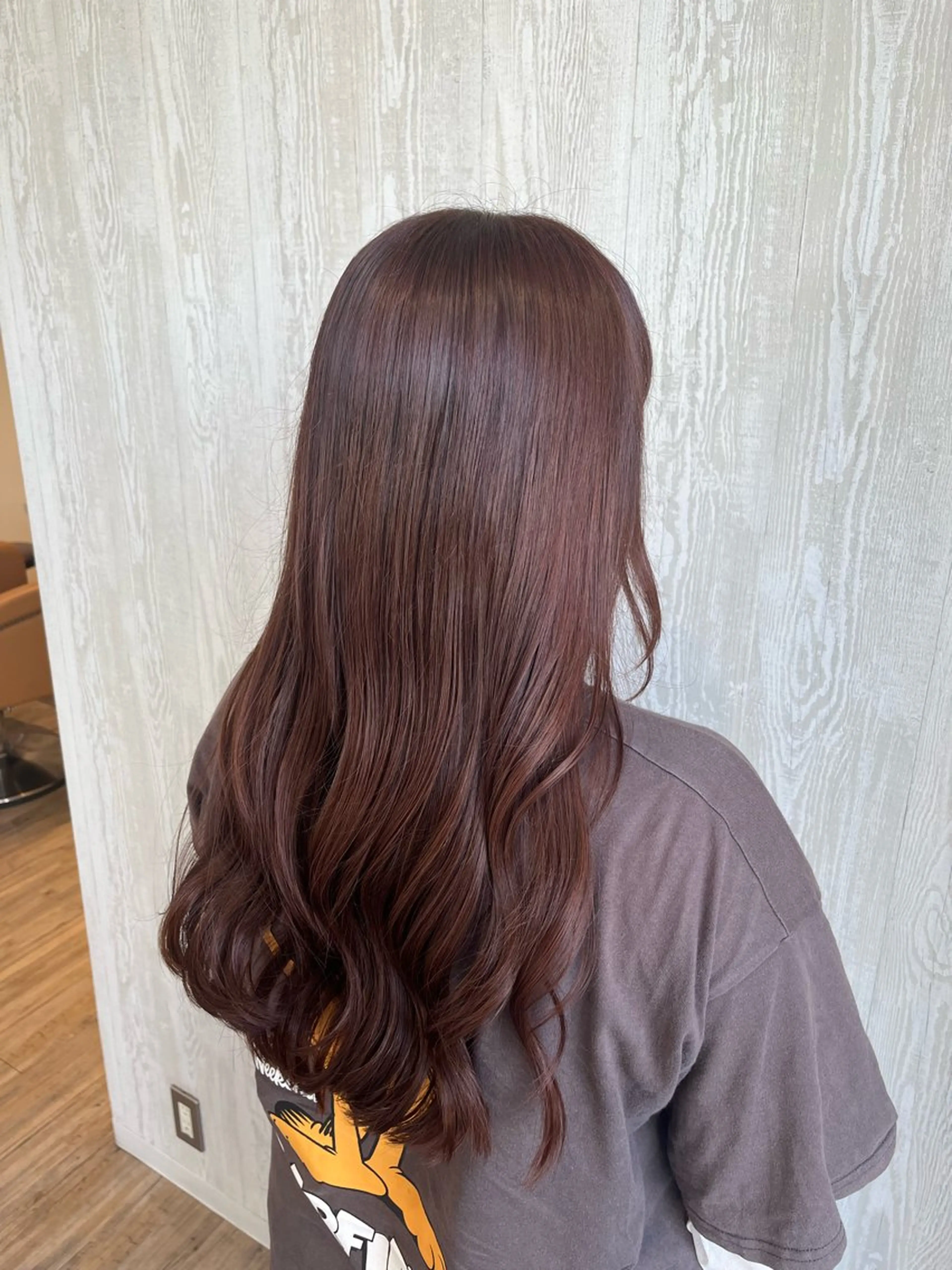 ロング カラー ブラウンカラー ピンクカラー ピンクブラウン ヘアカラー ブリーチなしWカラー レイヤー/Rickyのヘアスタイル