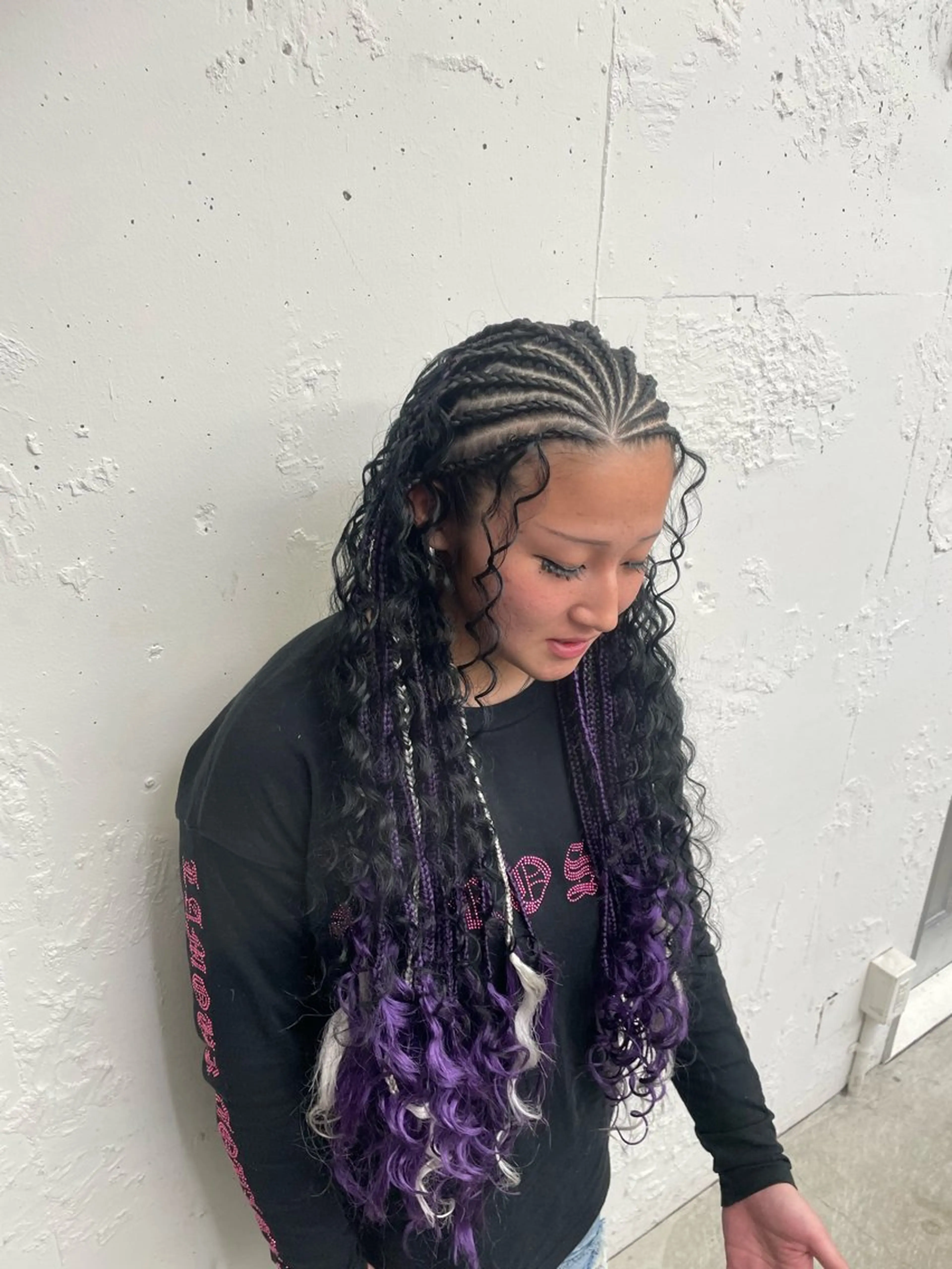 ロング ヘアアレンジ コーンロウ／ブレイズ SYUのヘアスタイル