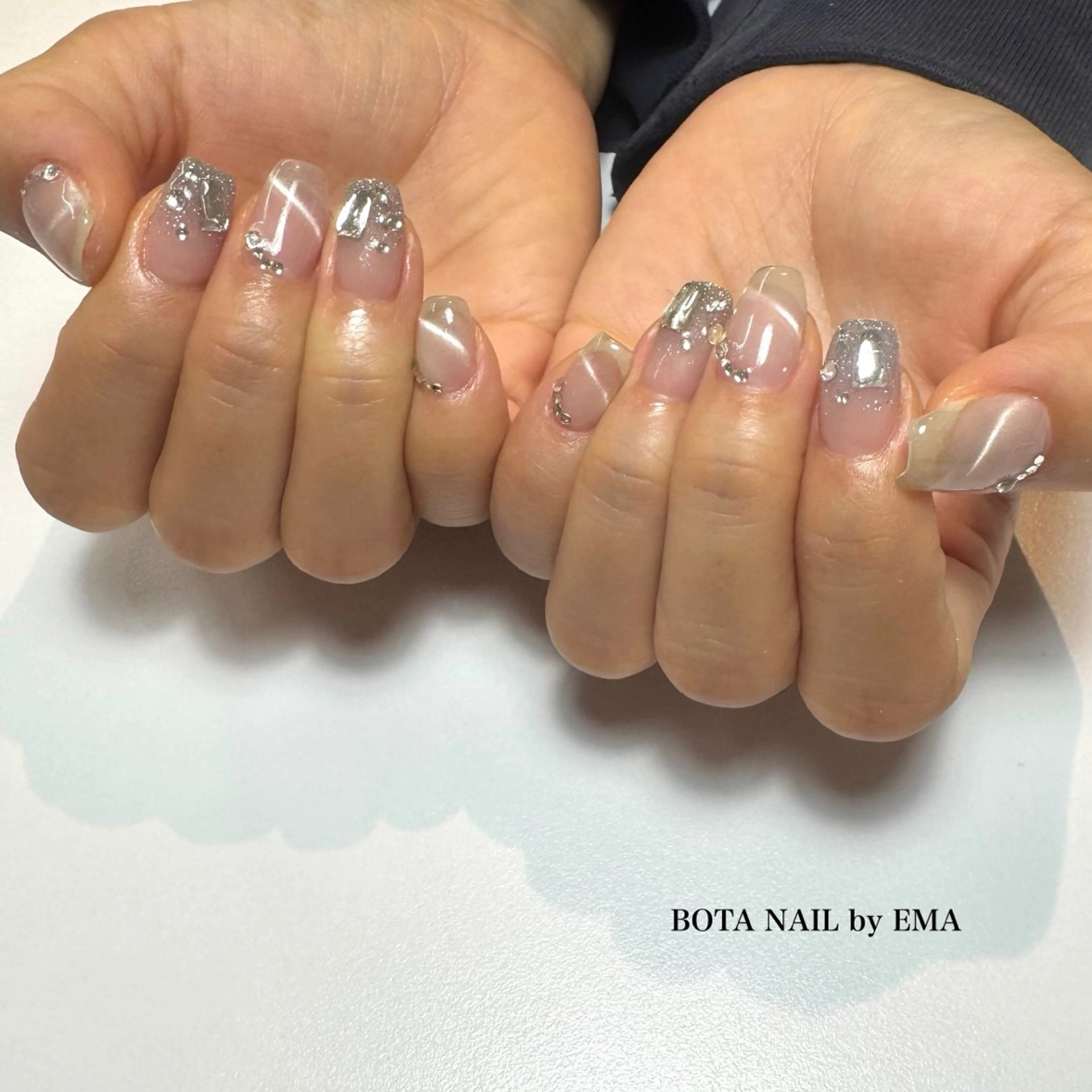 ネイル フラッシュネイル キラキラネイル マグネットネイル BOTANAIL 本厚木店　EMAのネイルデザイン