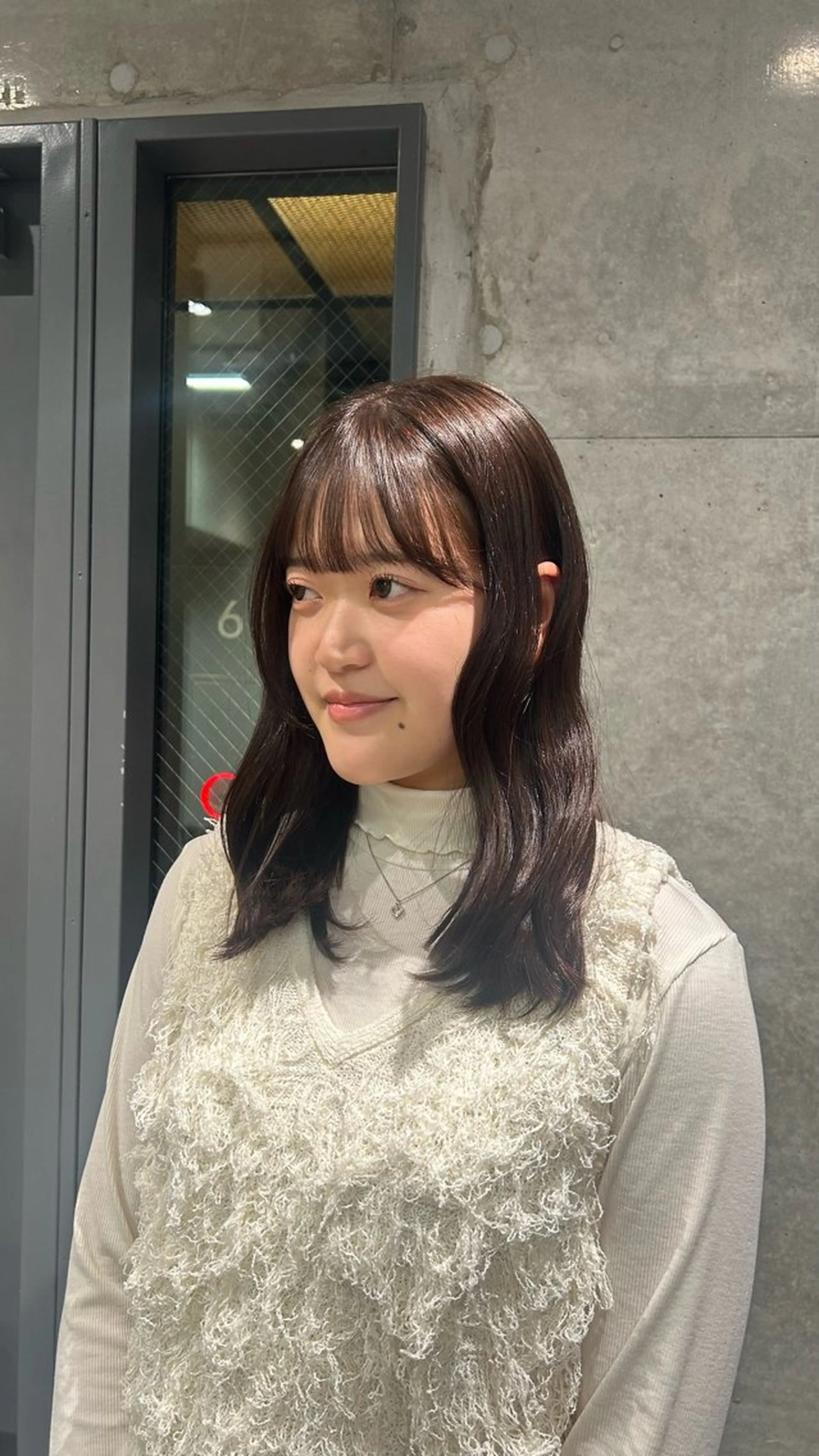 セミロング ヘアカラー 透明感カラー/縮毛/ chino🍀のヘアスタイル