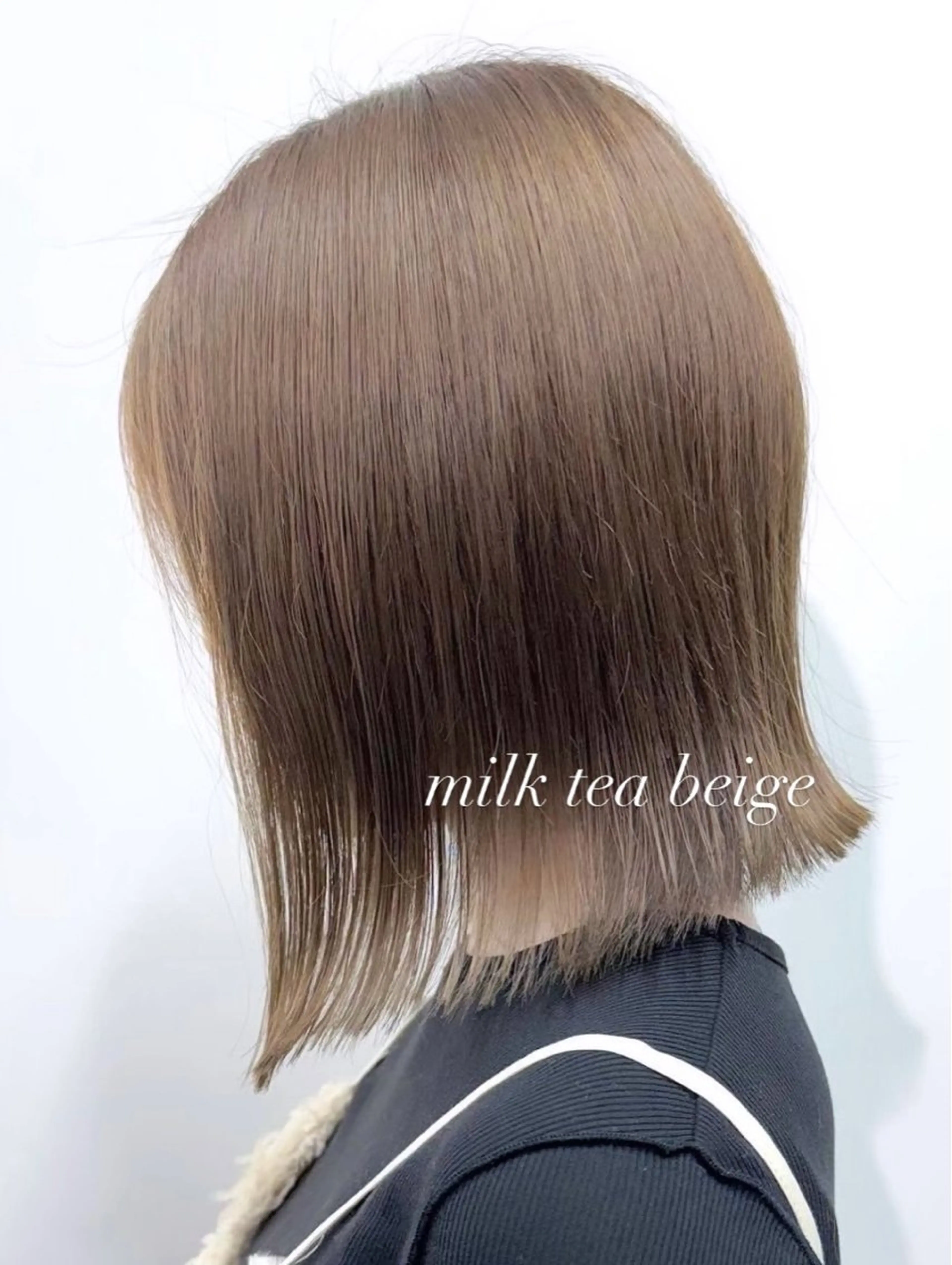 ミディアム カラー ベージュカラー ブリーチ ヘアカラー 栗谷 竜希のヘアスタイル