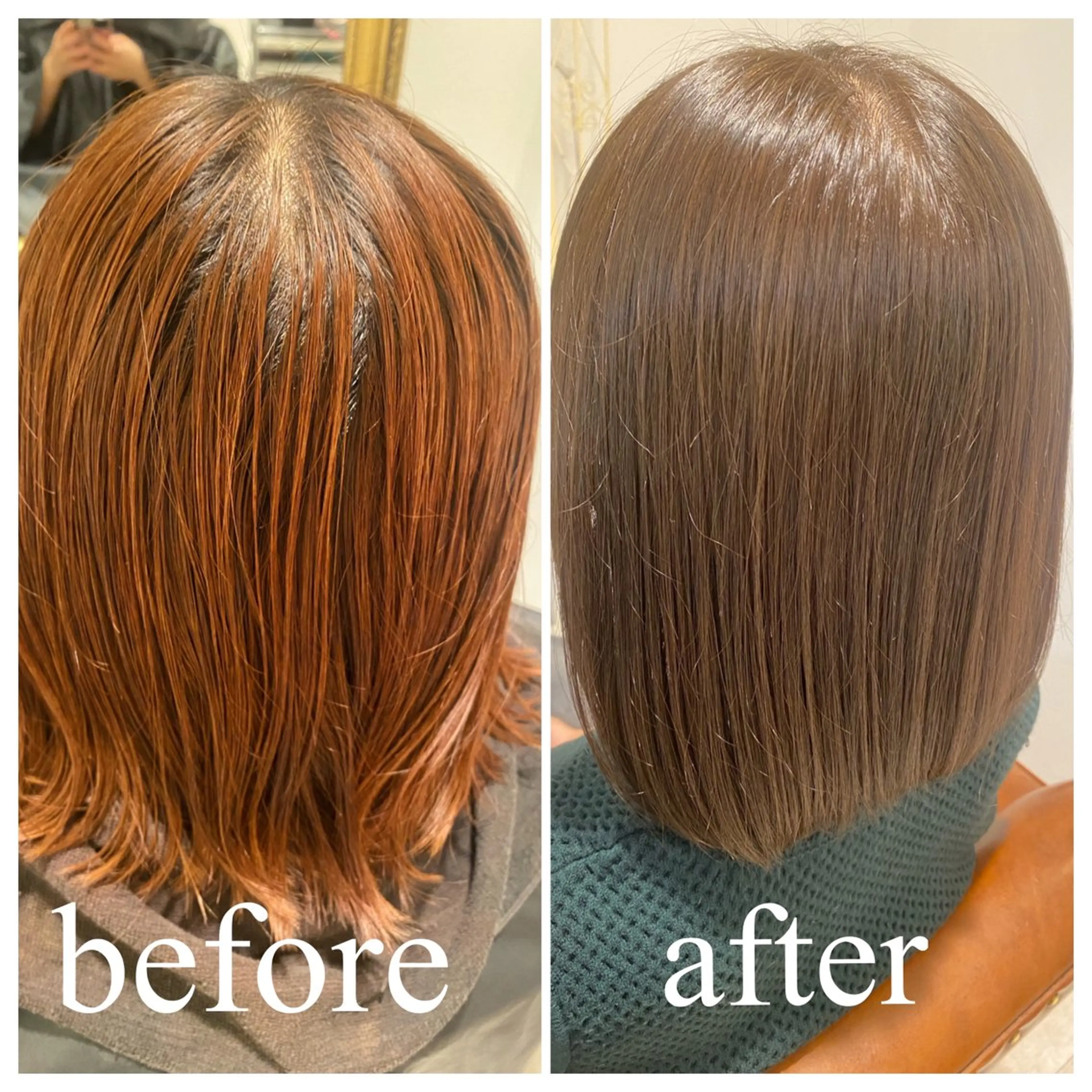 ミディアム カラー 透明感カラー グレージュ オレンジ カット ヘアカラー トリートメント ブリーチ特化型🐯 Lita -ゆうや-のヘアスタイル