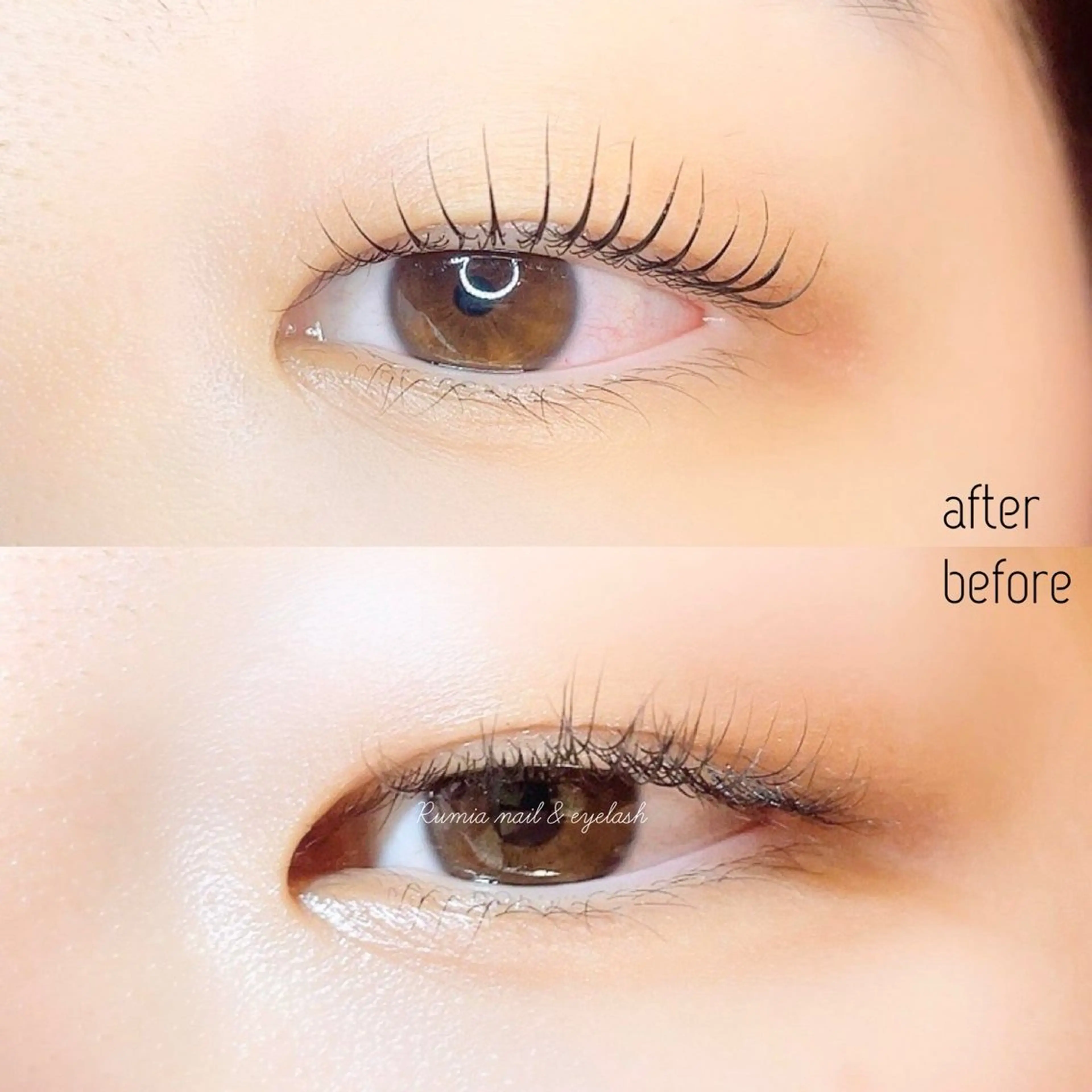 マツエク・マツパ 韓国風マツエク ナチュラル パリジェンヌラッシュリフト まつげパーマ 一重×まつ毛パーマ Rumia Salonのエステ・リラクイメージ