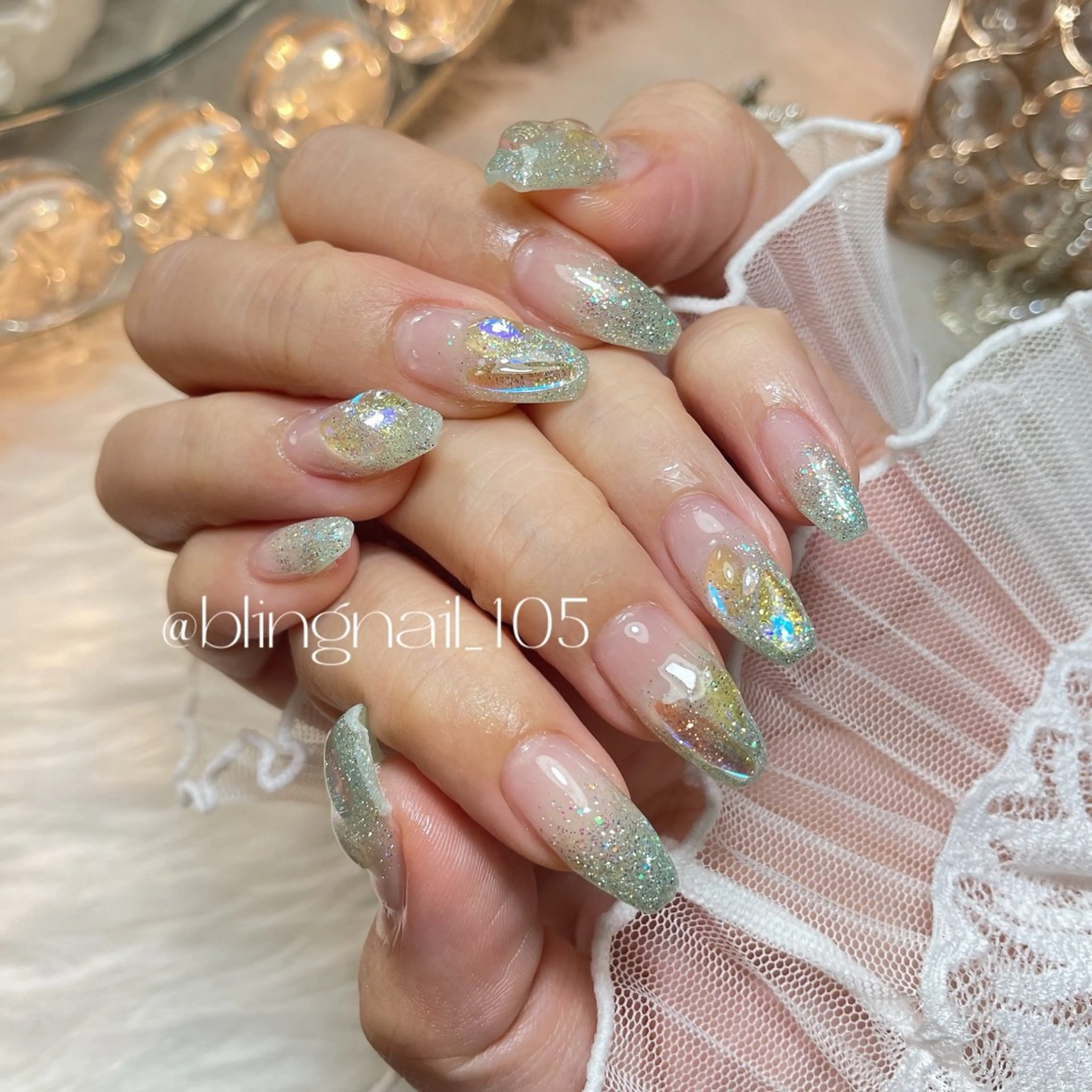 ネイル 23時まで❤︎韓国、 ワンホンネイルのネイルデザイン