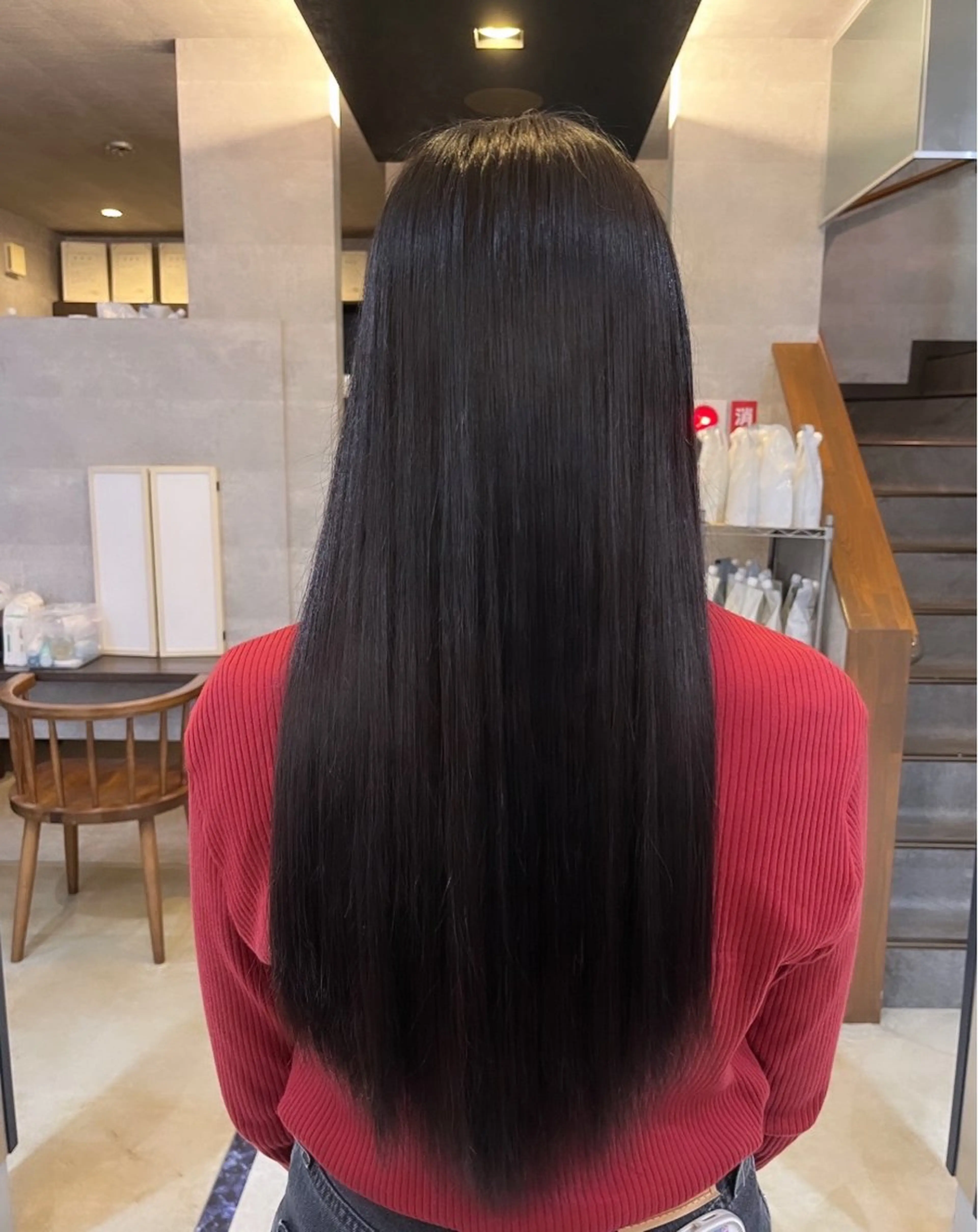 ロング パーマ 縮毛矯正 イロアイヘアー Renのヘアスタイル