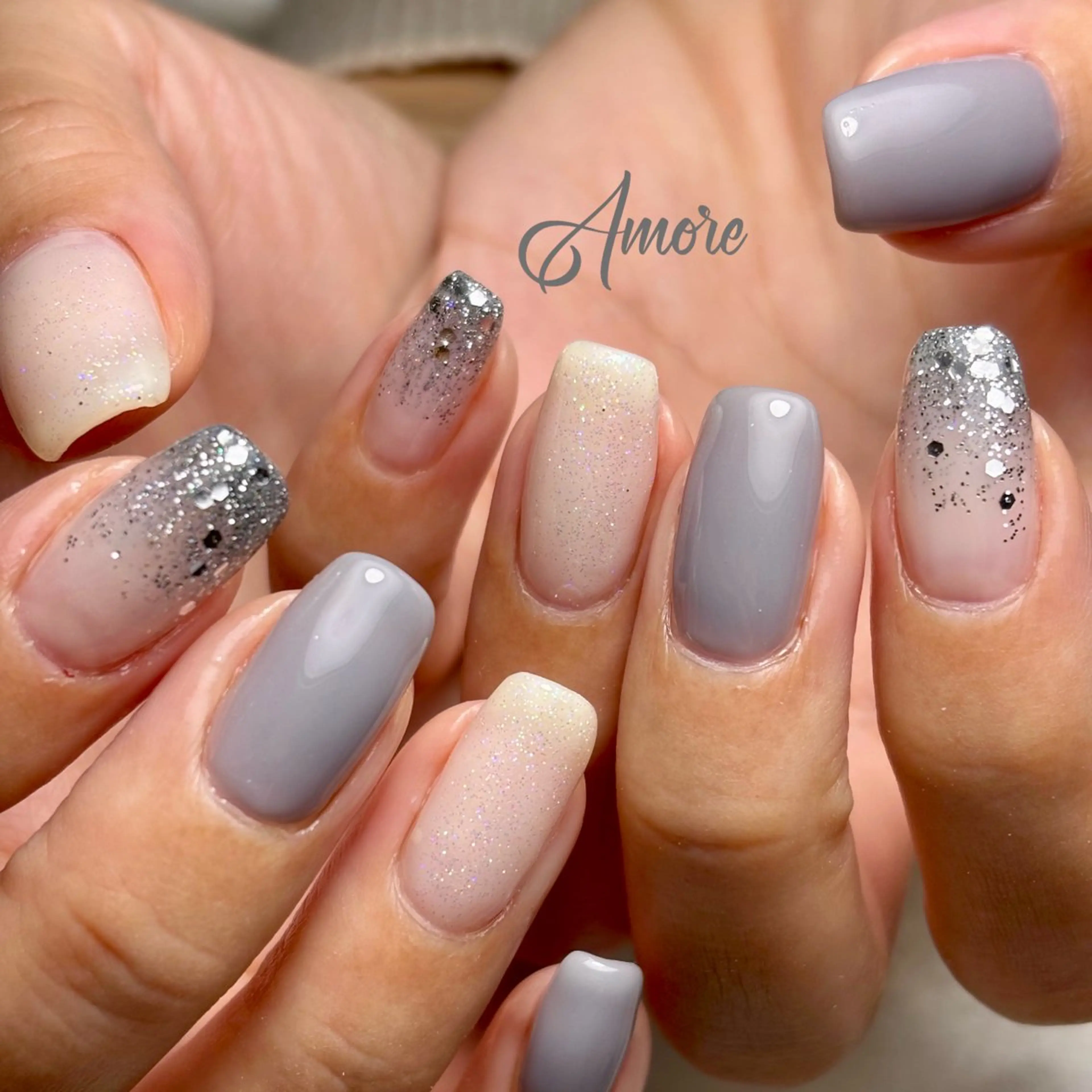 ネイル アニマル柄 桜ネイル ジェルネイル キラキラネイル 韓国ネイル You kyehwaのネイルデザイン