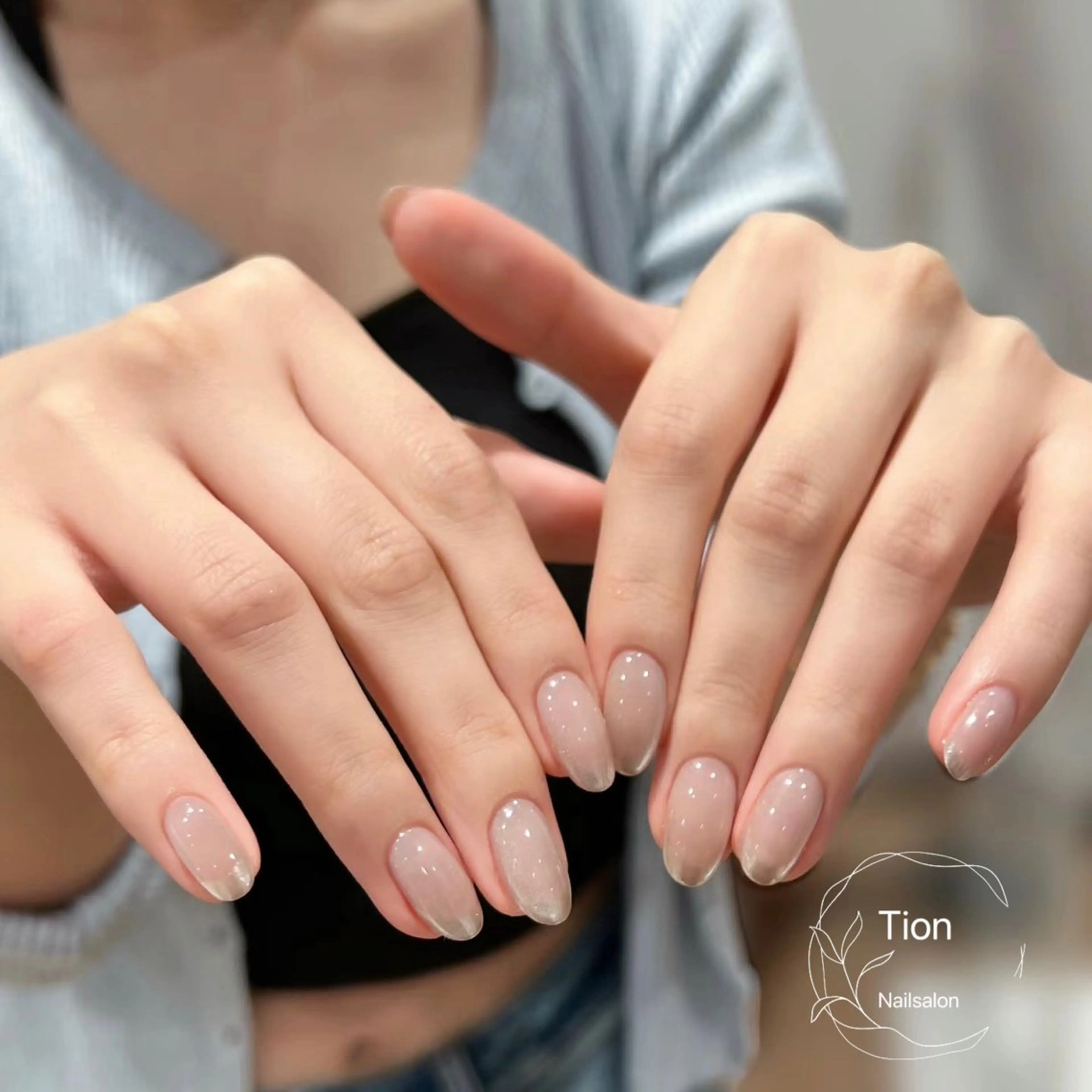 ネイル チークネイル 長さ出し フットネイル フレンチネイル ジェルネイル Nailsalon Tion 横浜西口店のネイルデザイン