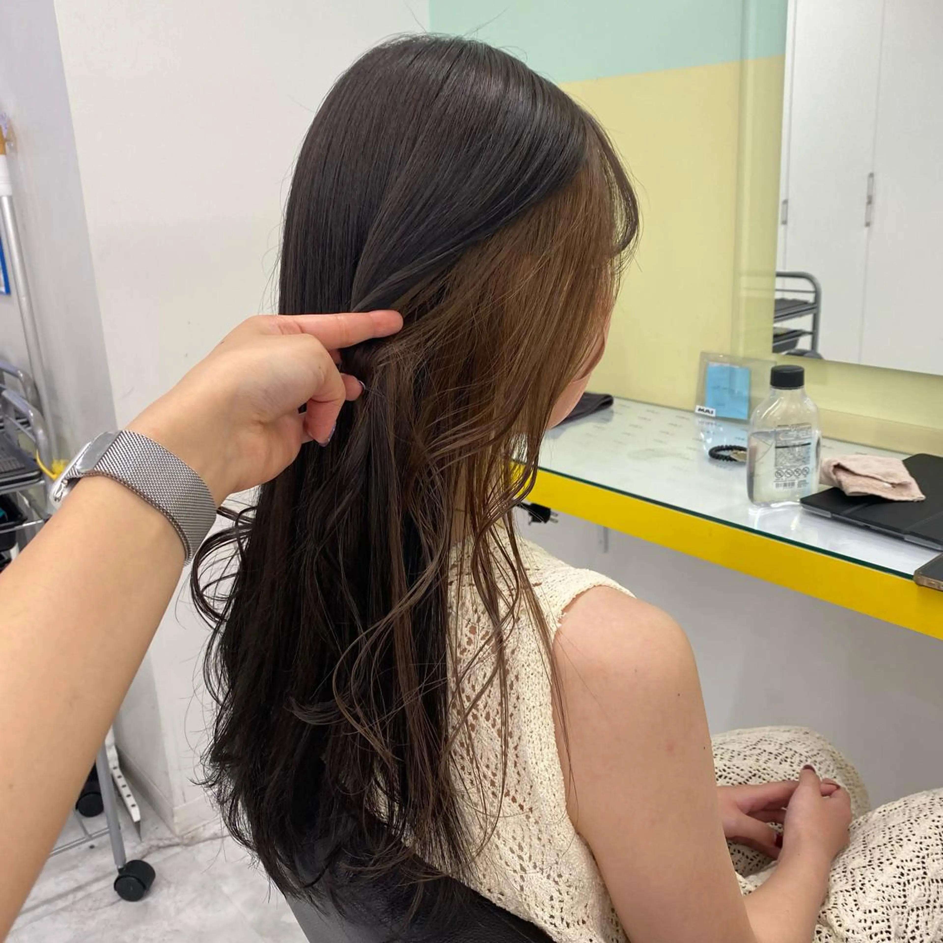 セミロング カラー ヘアアレンジ ヘアカラー トリートメント GOTODAY shair salon 横浜mare店所属・透明感抜群カラー mai🍑♡のヘアスタイル