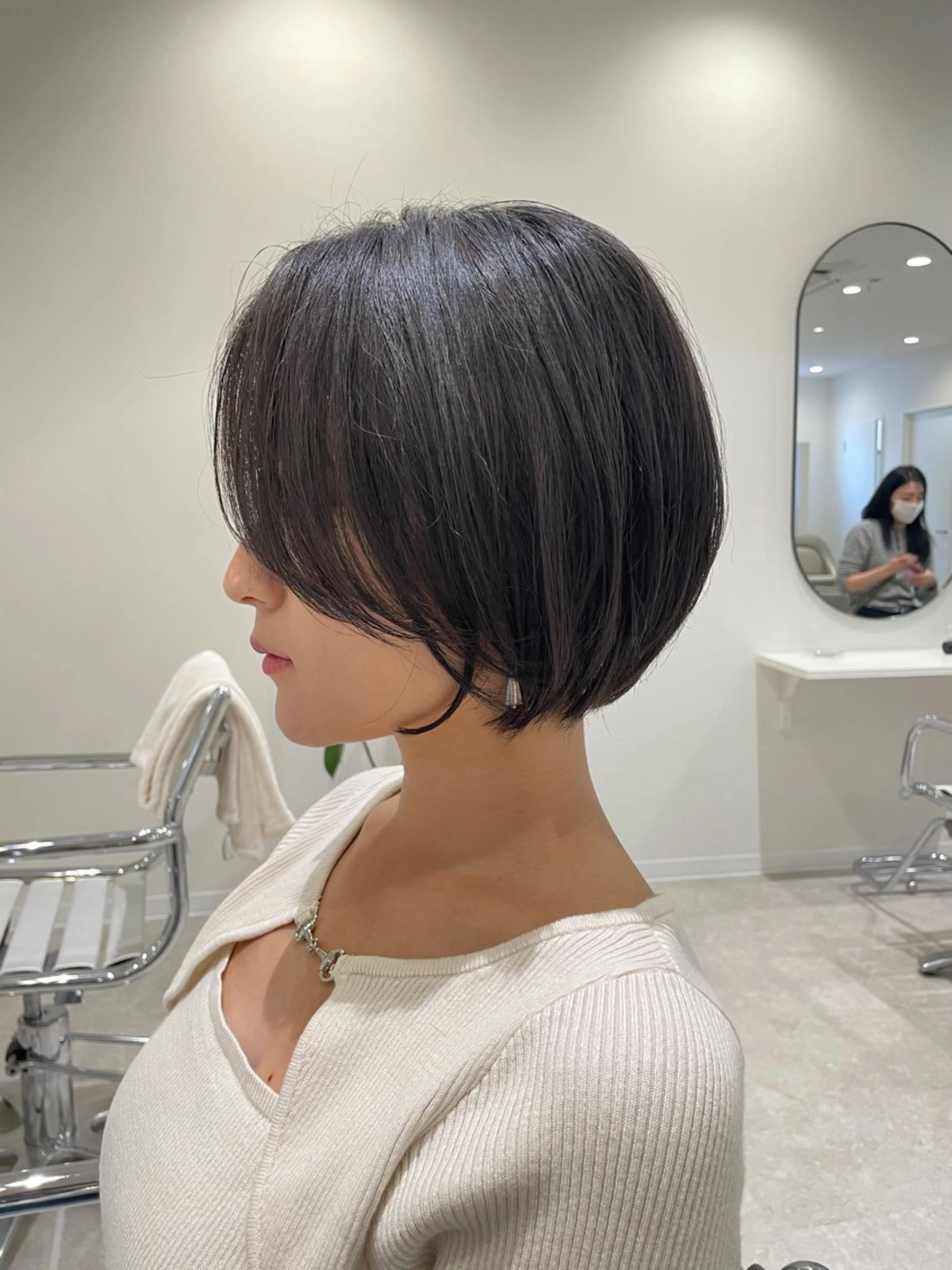 ショート カラー カット ヘアカラー トリートメント 渋谷ボブ/レイヤー ボブ田中航平のヘアスタイル