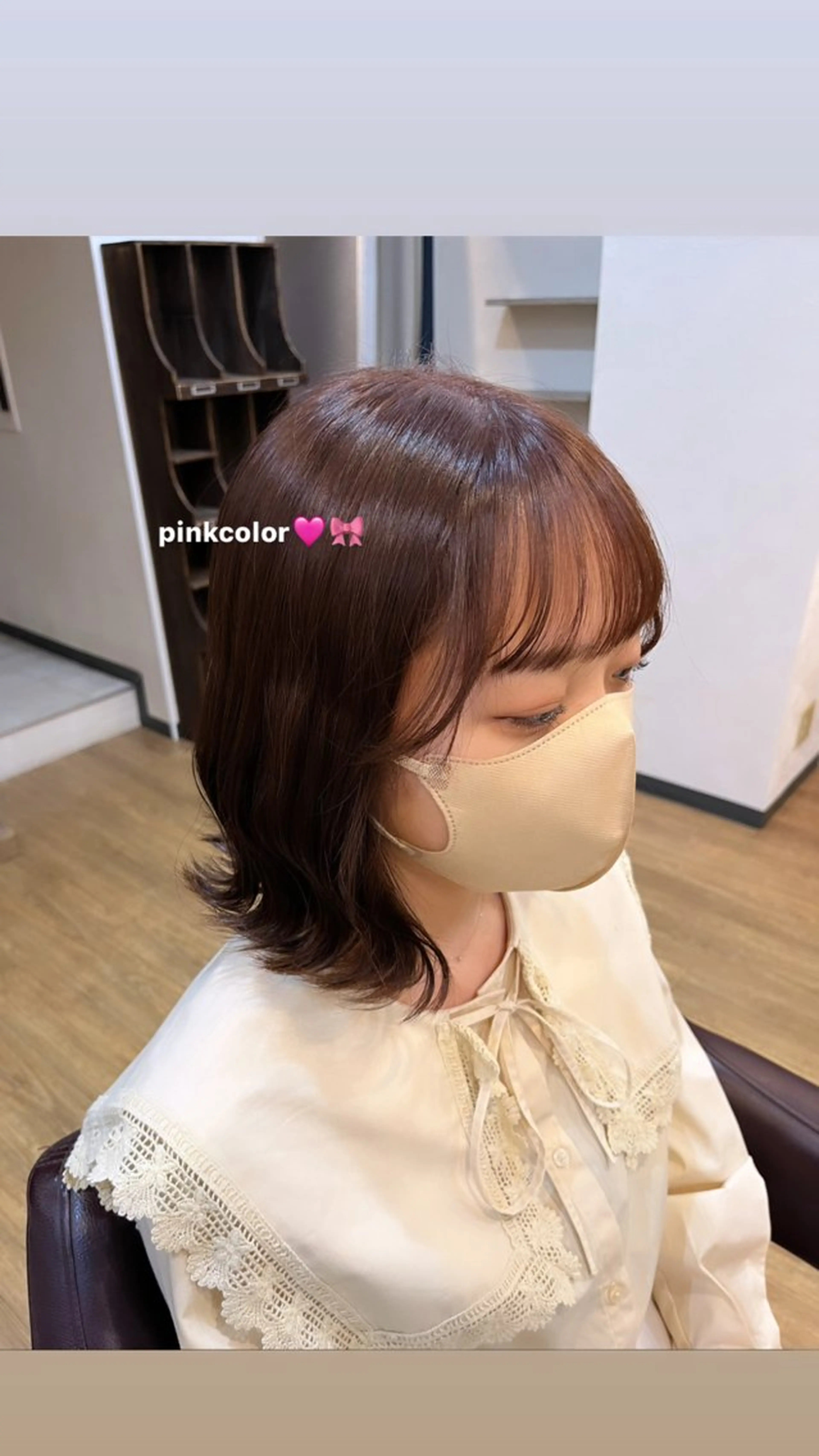 ミディアム 顔周りカット/ 似合わせ/momo/のヘアスタイル