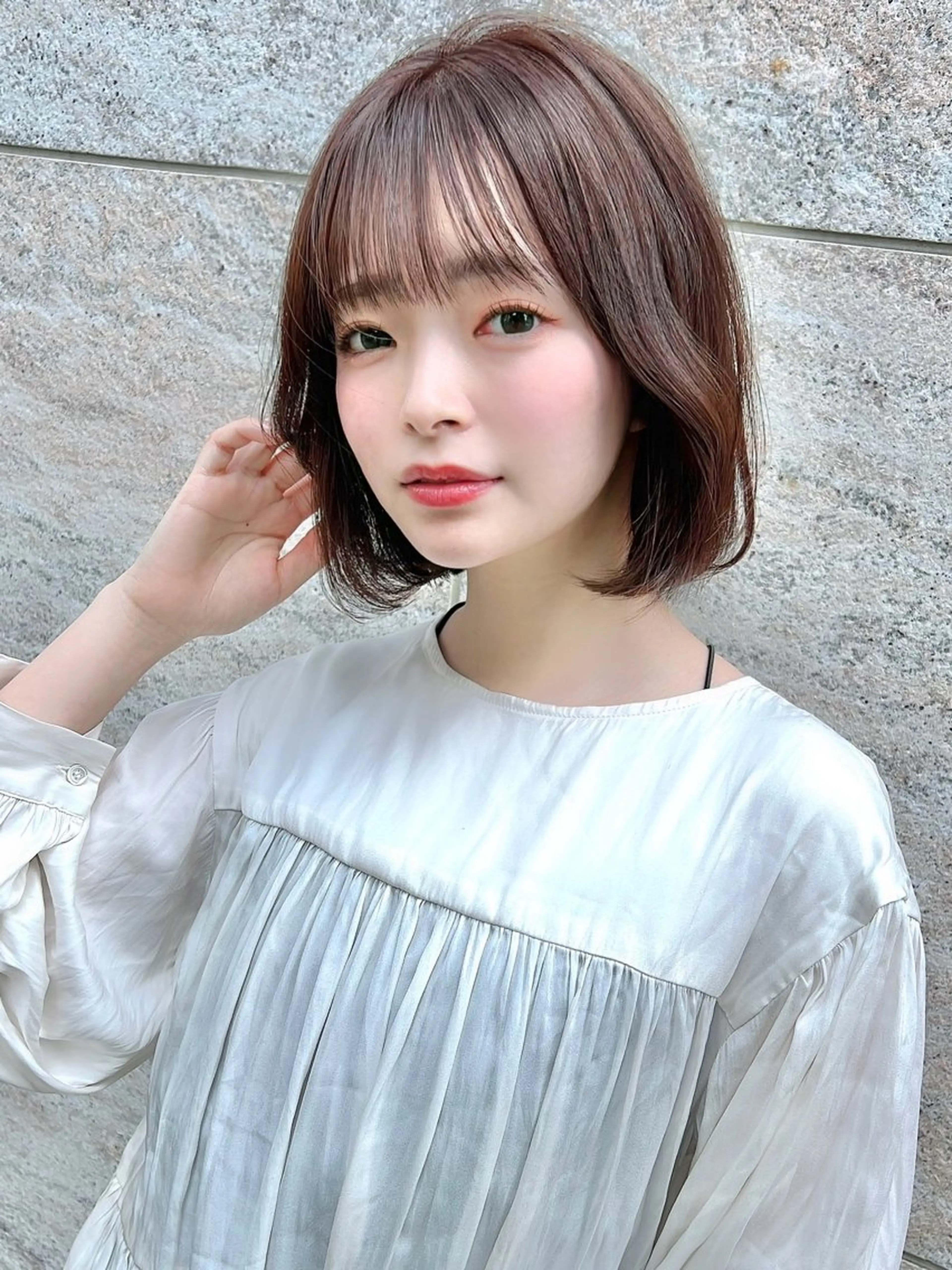 ショート カラー ボブ ボブ/レイヤー /植原健太のヘアスタイル