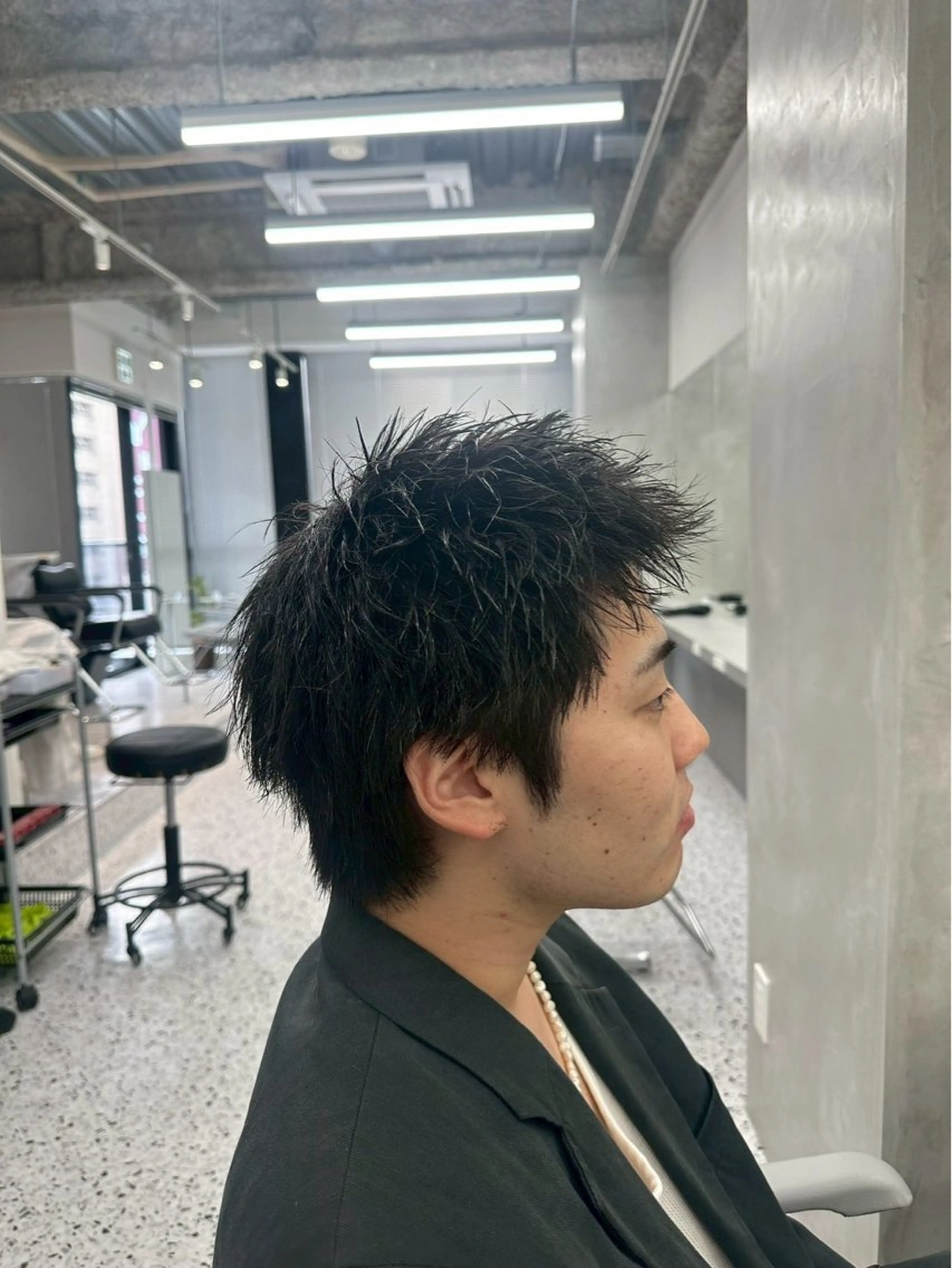 メンズ スパイキーショート メンズ専門/パーマ 特化/栄/北出瑞貴のヘアスタイル