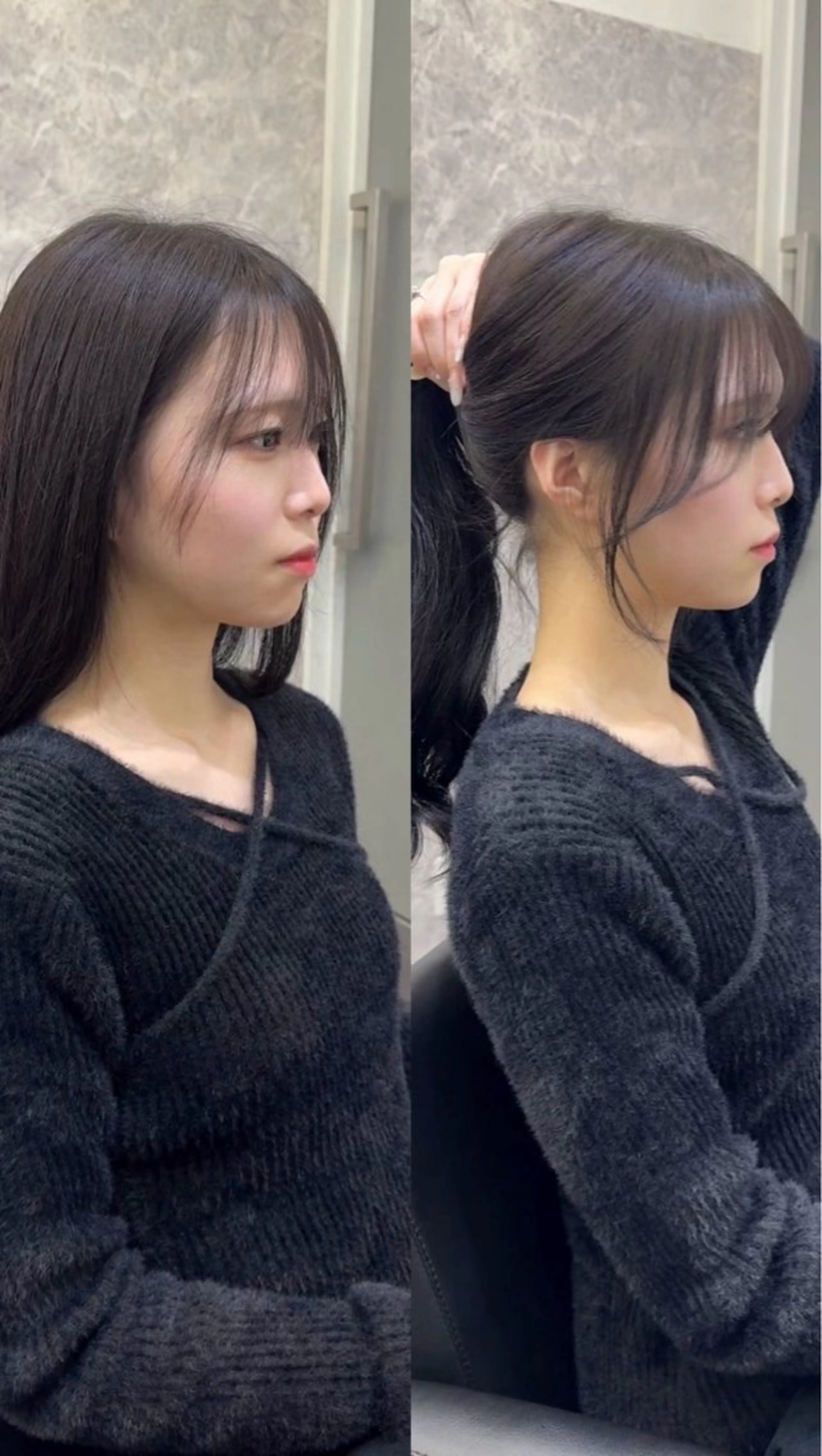 セミロング 顔周りカット カット ヘアカラー トリートメント 髪質改善×韓国ヘア HIROのヘアスタイル