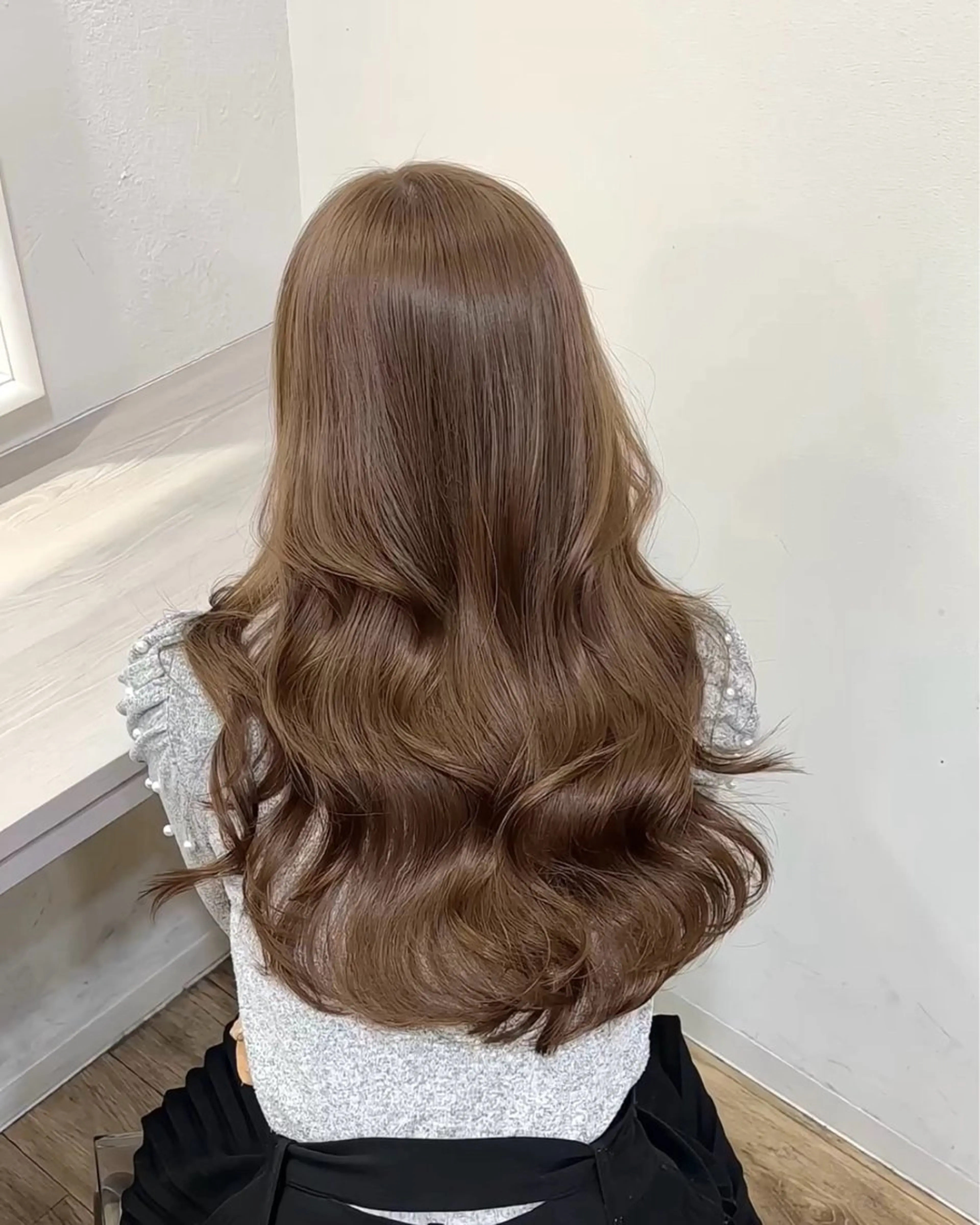 ロング カラー ベージュカラー ブリーチ 透明感カラー ダブルカラー ブリーチなしカラー ヘアカラー ブリーチなしベージュ 特化 松村 茶屋町のヘアスタイル
