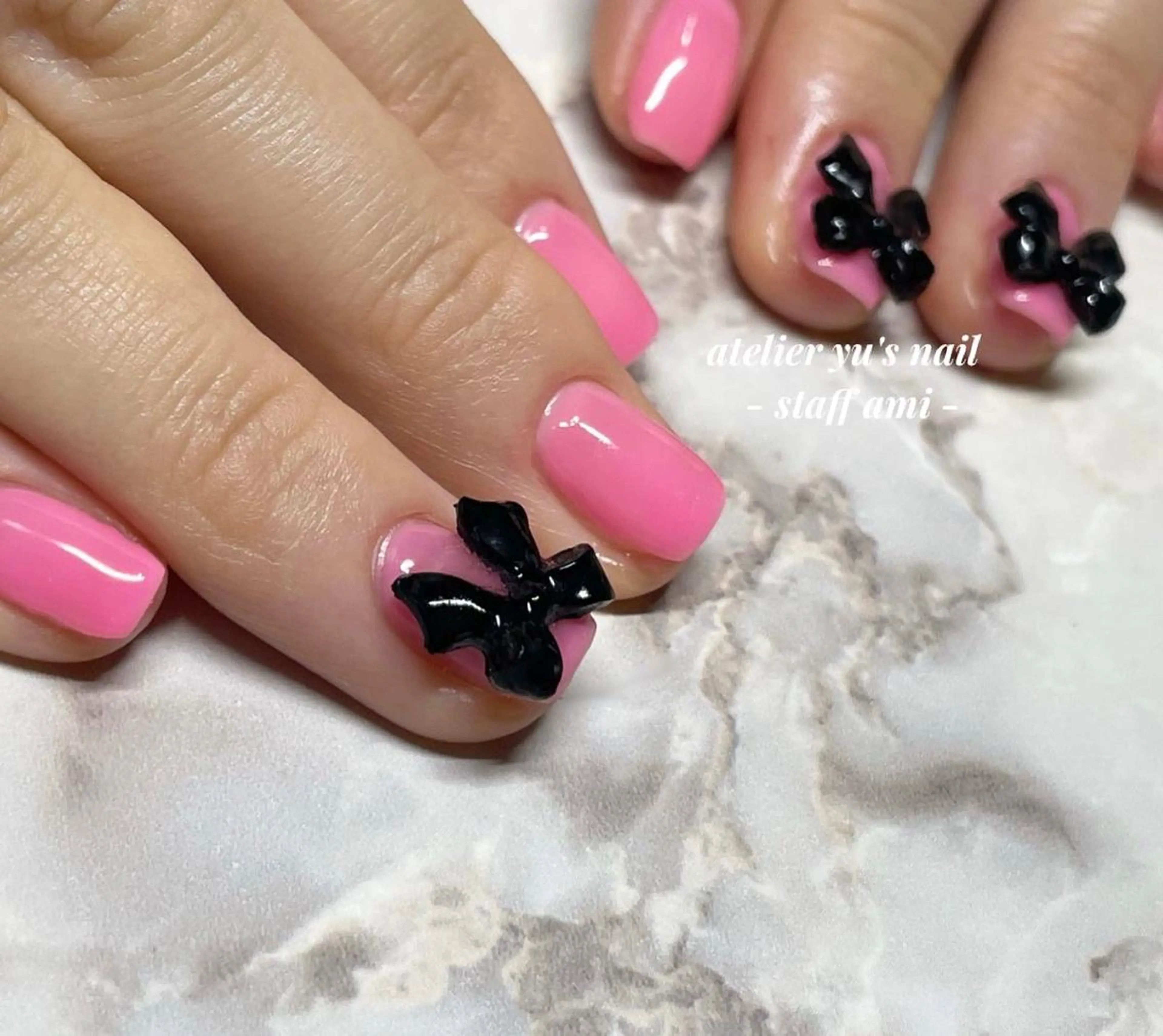 ネイル 持ち込み ピンク atelier yu's nail所属・atelier yu's nailのネイルデザイン