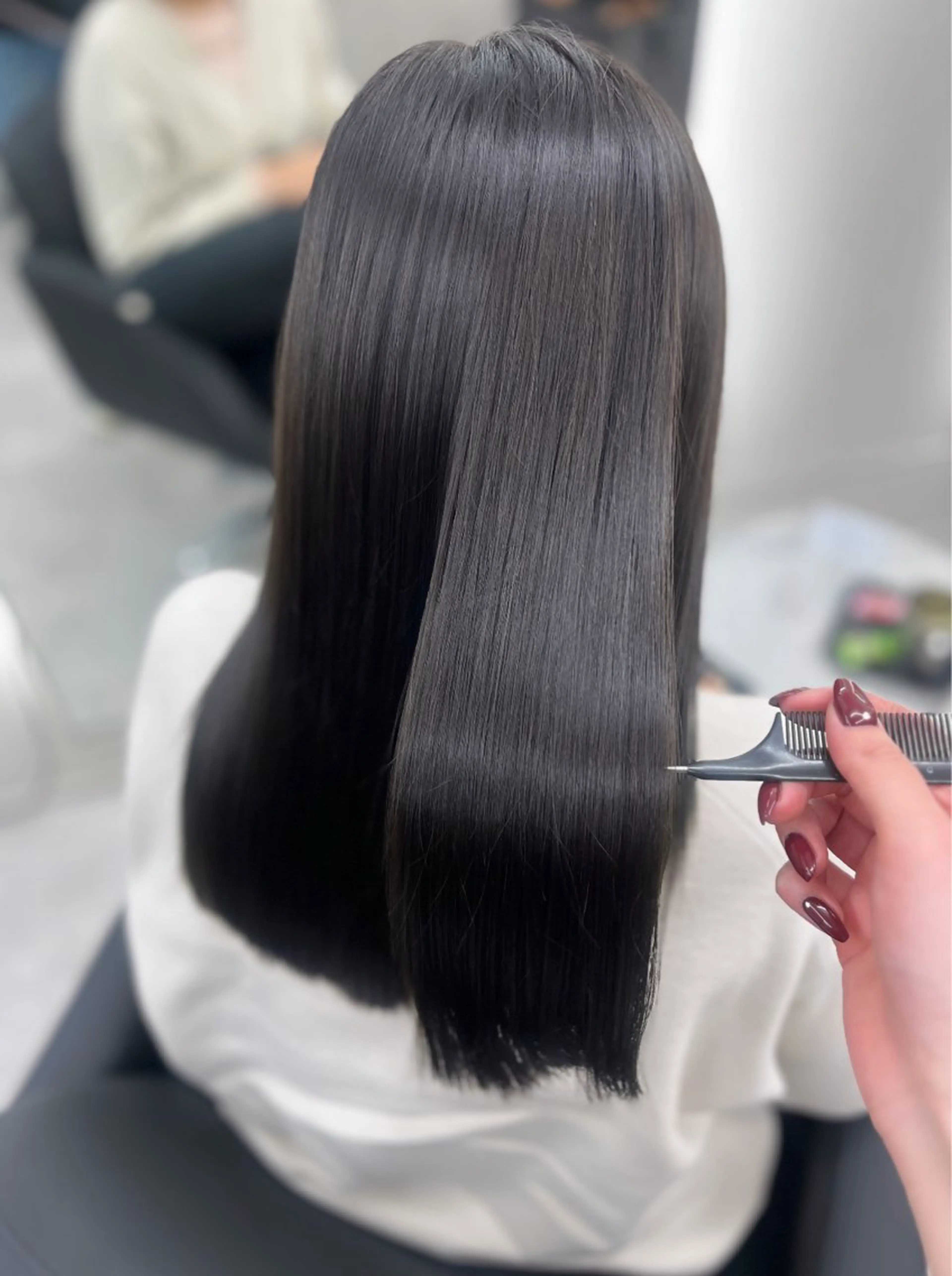 ロング トリートメント カット ヘアカラー 縮毛矯正 Itsuki/心斎橋 髪質改善/暗髪カラーのヘアスタイル