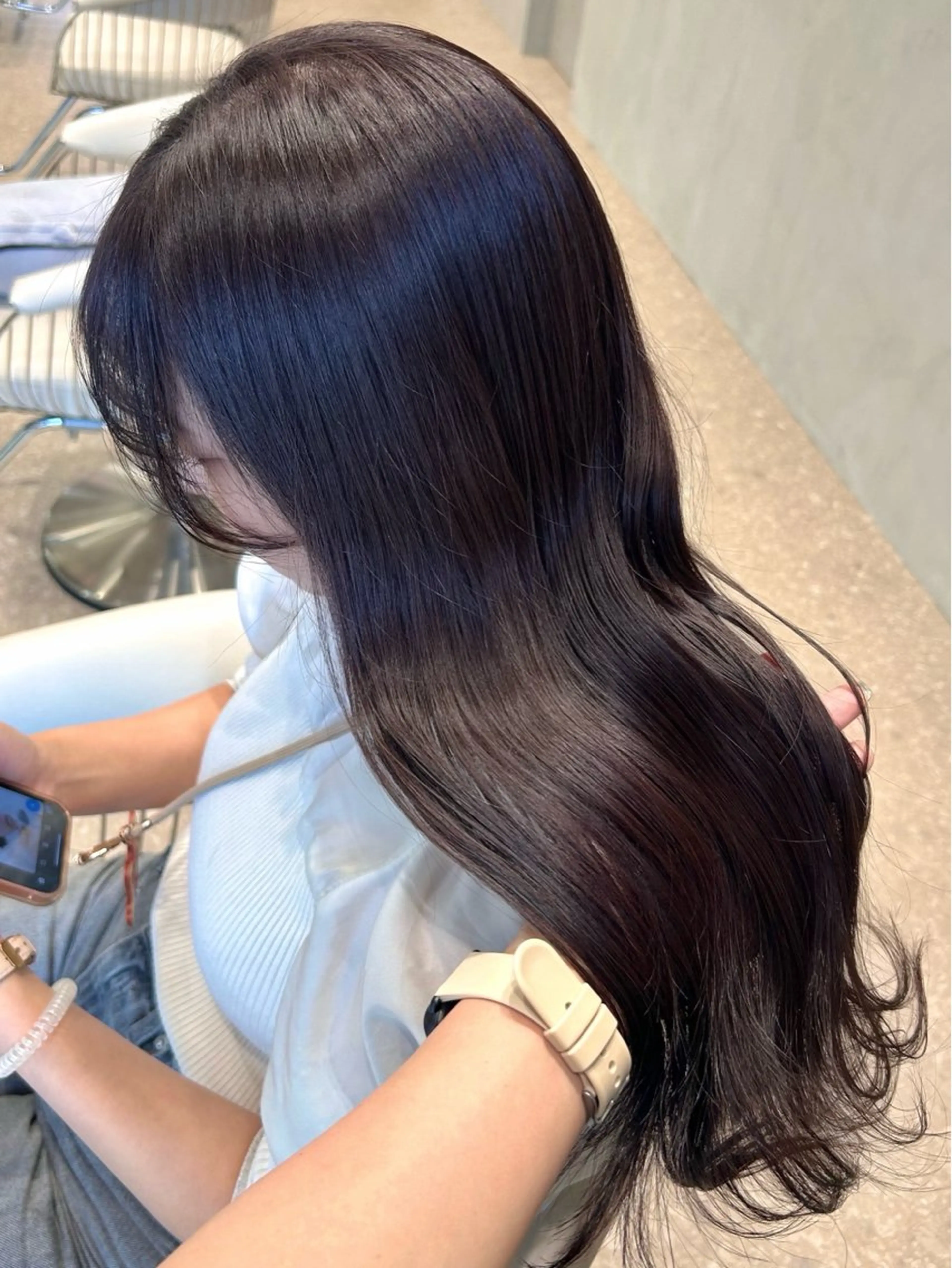 ロング カラー Luce横浜店所属・yuu 🪴 透明感 カラー/メンズパーマのヘアスタイル