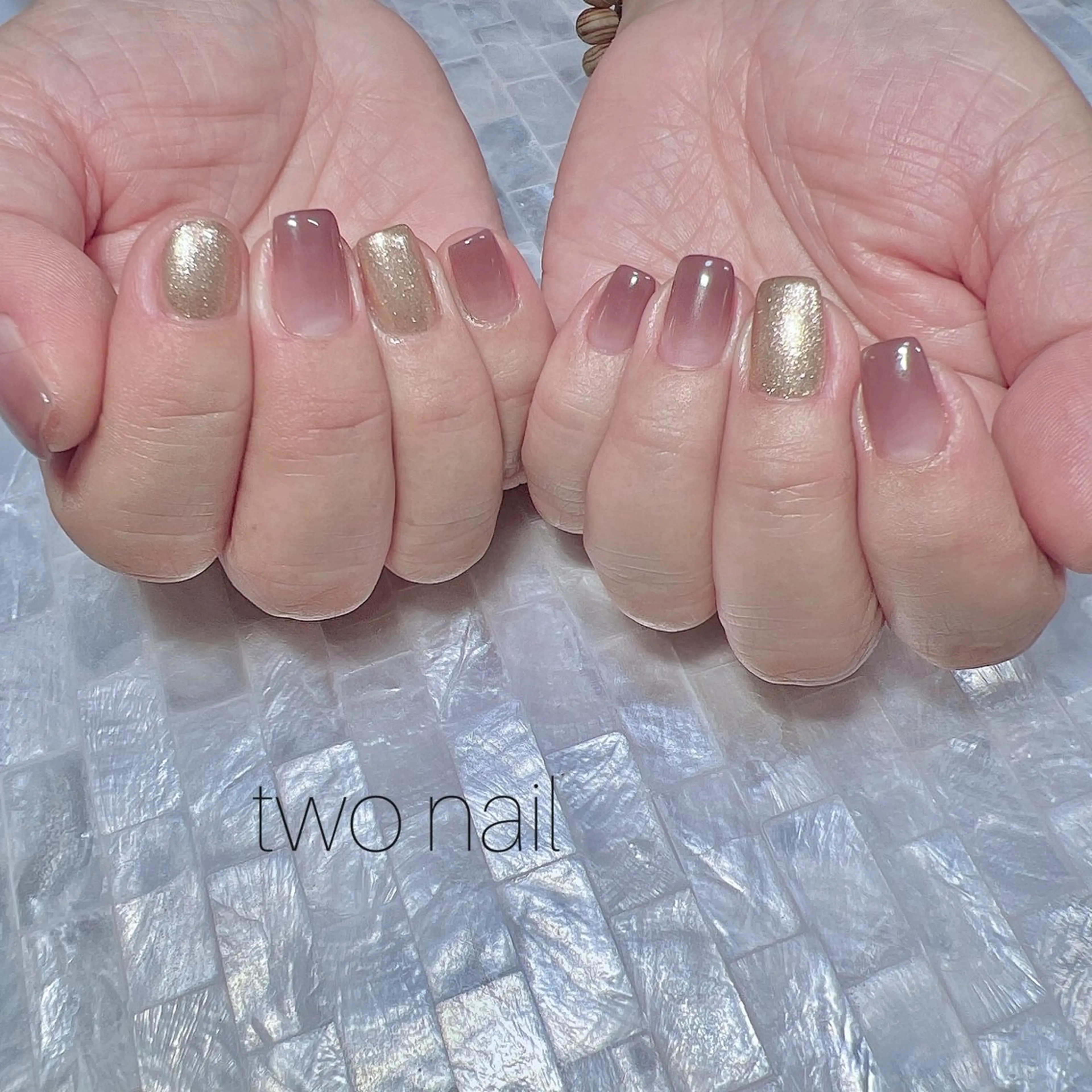 ネイル ネイルチップ ホワイト ハンドネイル two nailのネイルデザイン