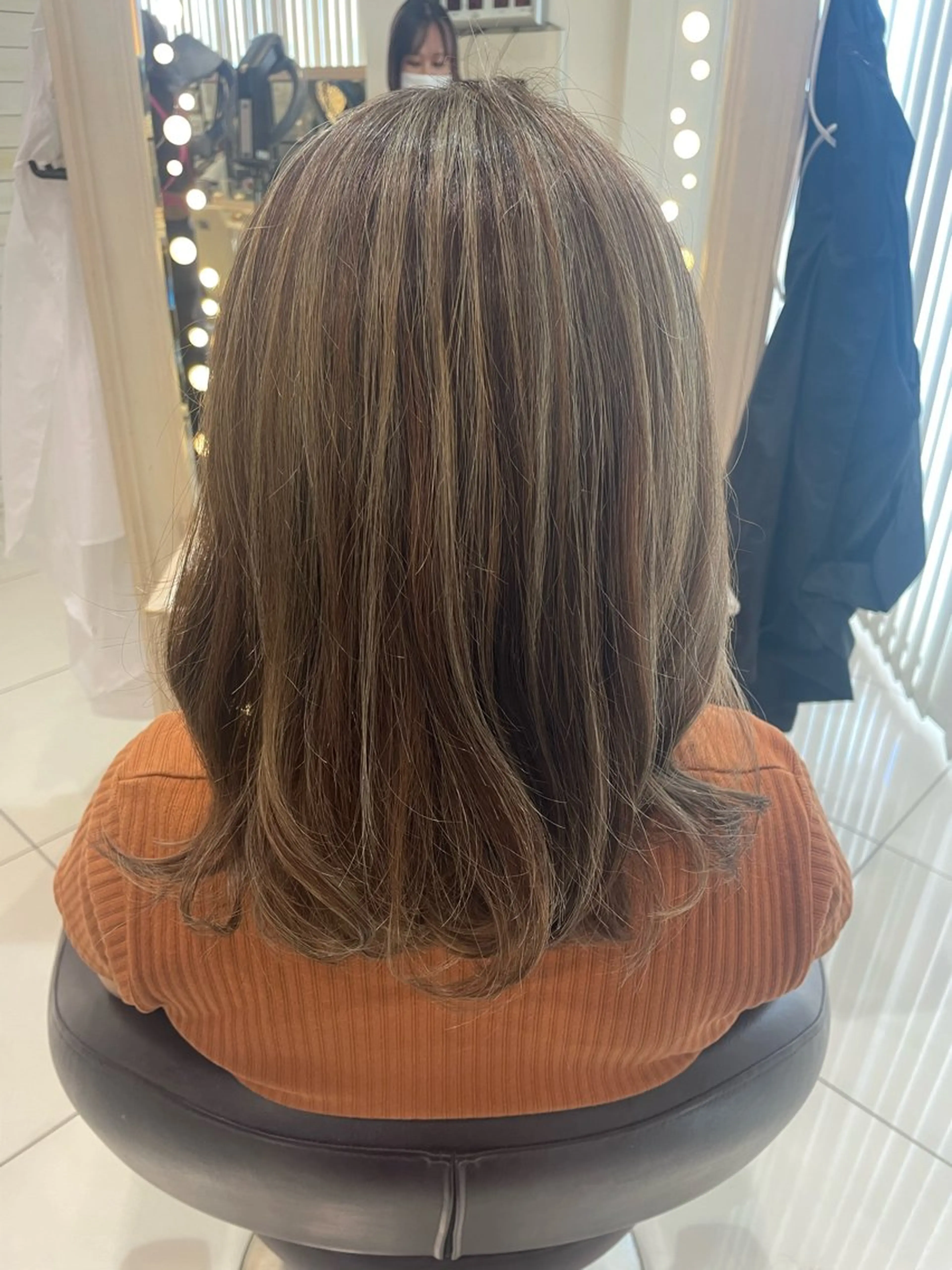 ミディアム ちぐさ/暖色/ ワンカラー🤍のヘアスタイル