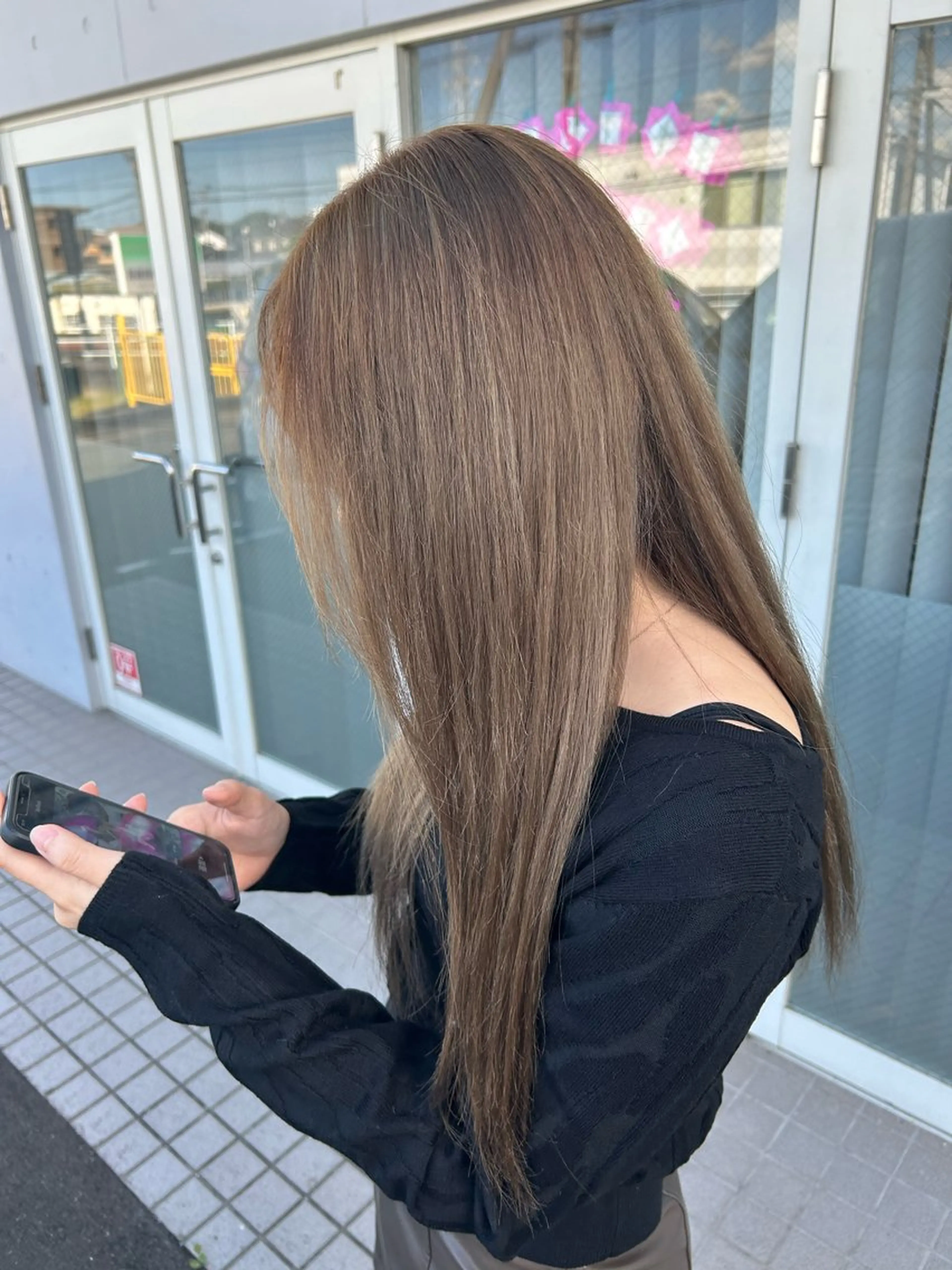 ワンカラー🎀+コテ巻き仕上げ💕の写真