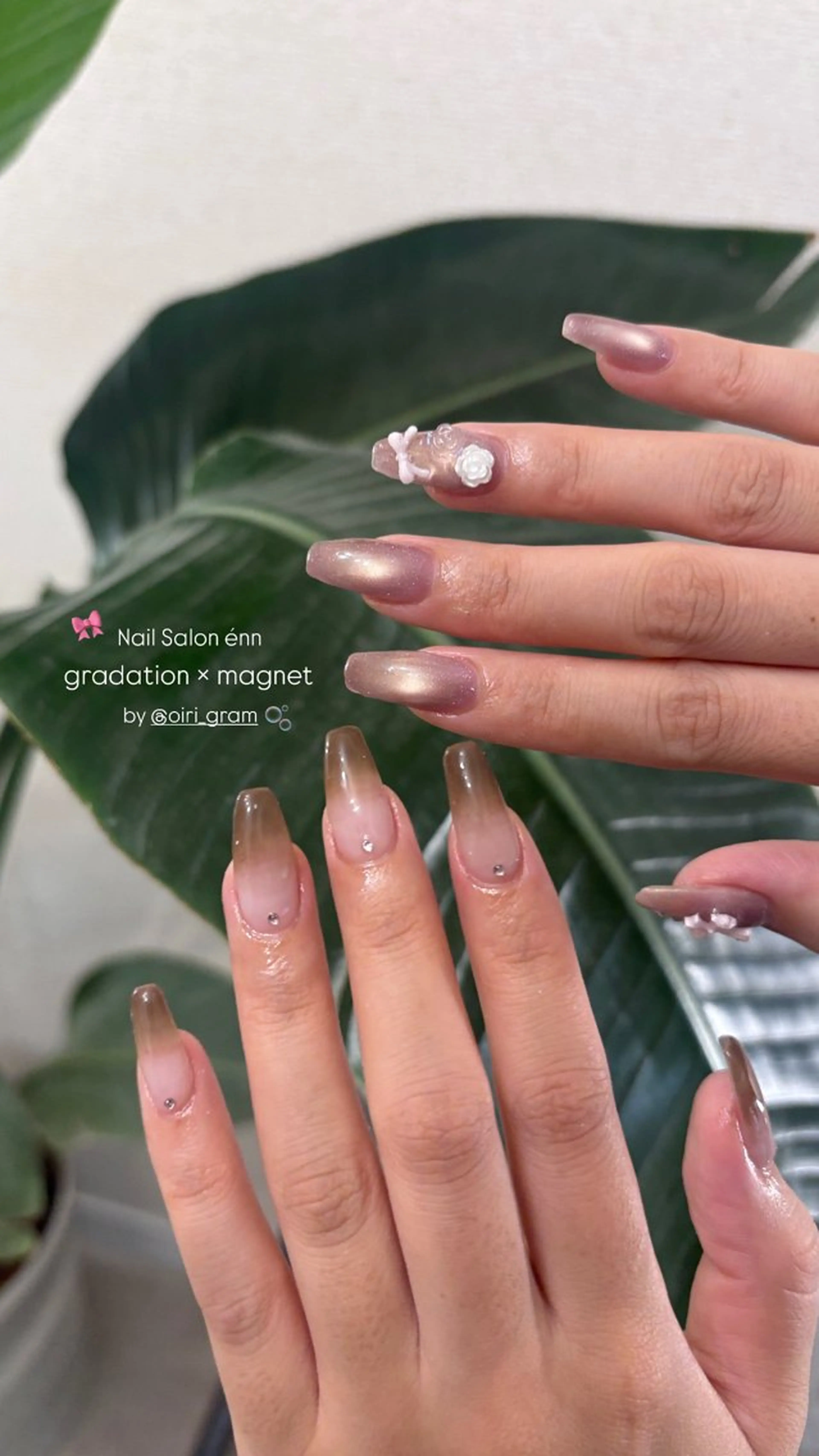 ネイル グラデーション マグネットネイル ハンドネイル Nail Salon enn所属・🫧RISA🫧 énn |四条烏丸のネイルデザイン