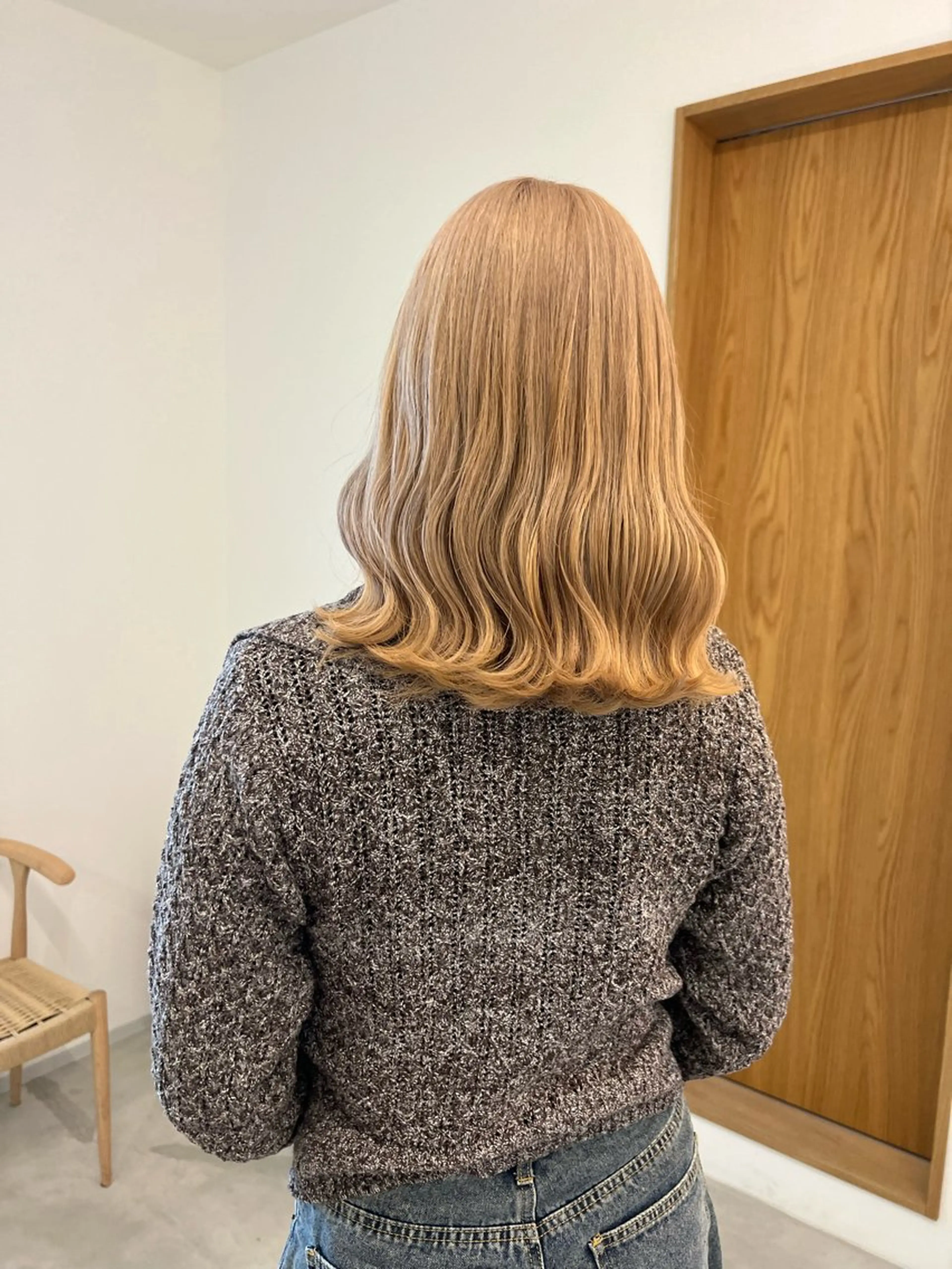 セミロング カラー ブリーチ yu koのヘアスタイル