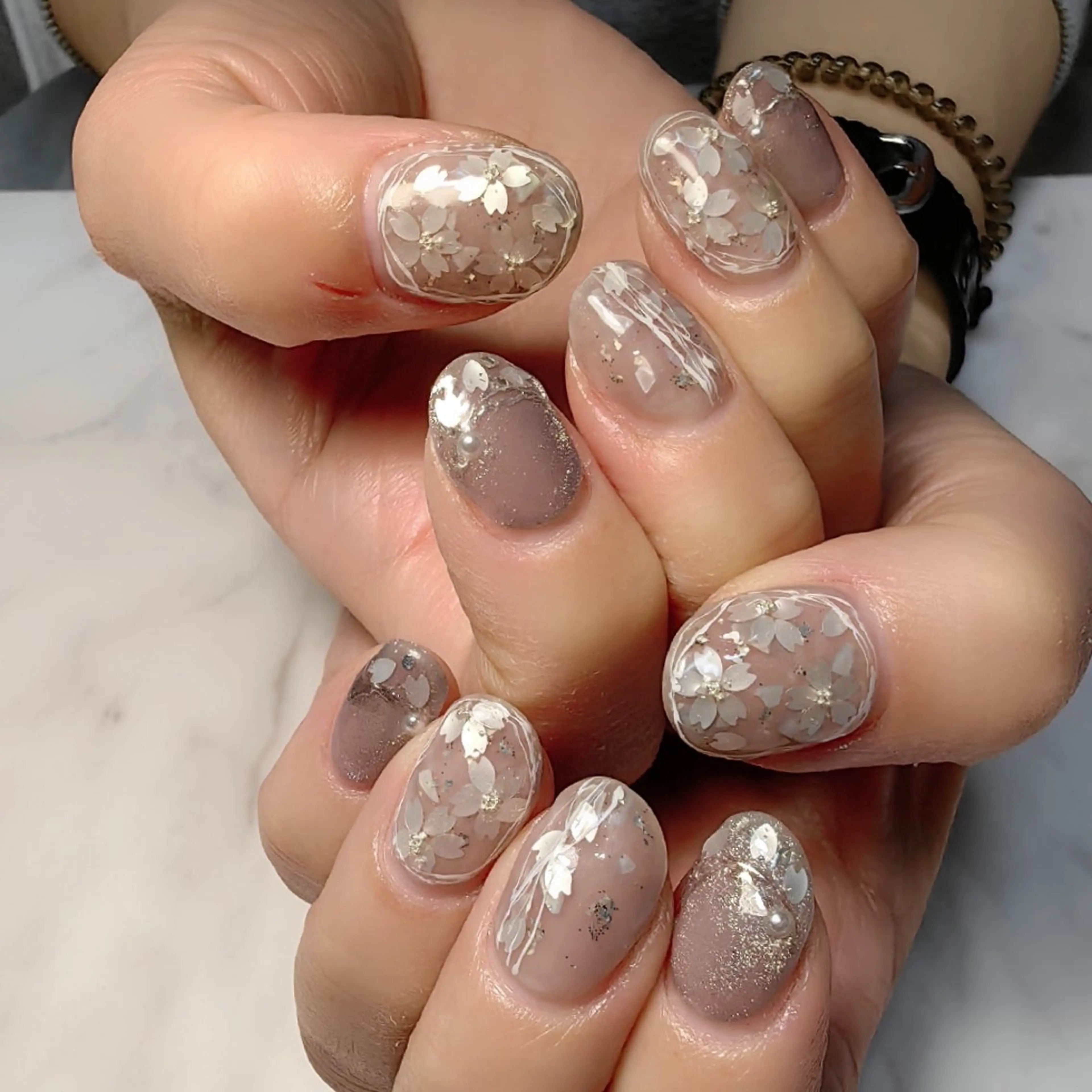 ネイル 桜ネイル ハンドネイル reve あやののネイルデザイン