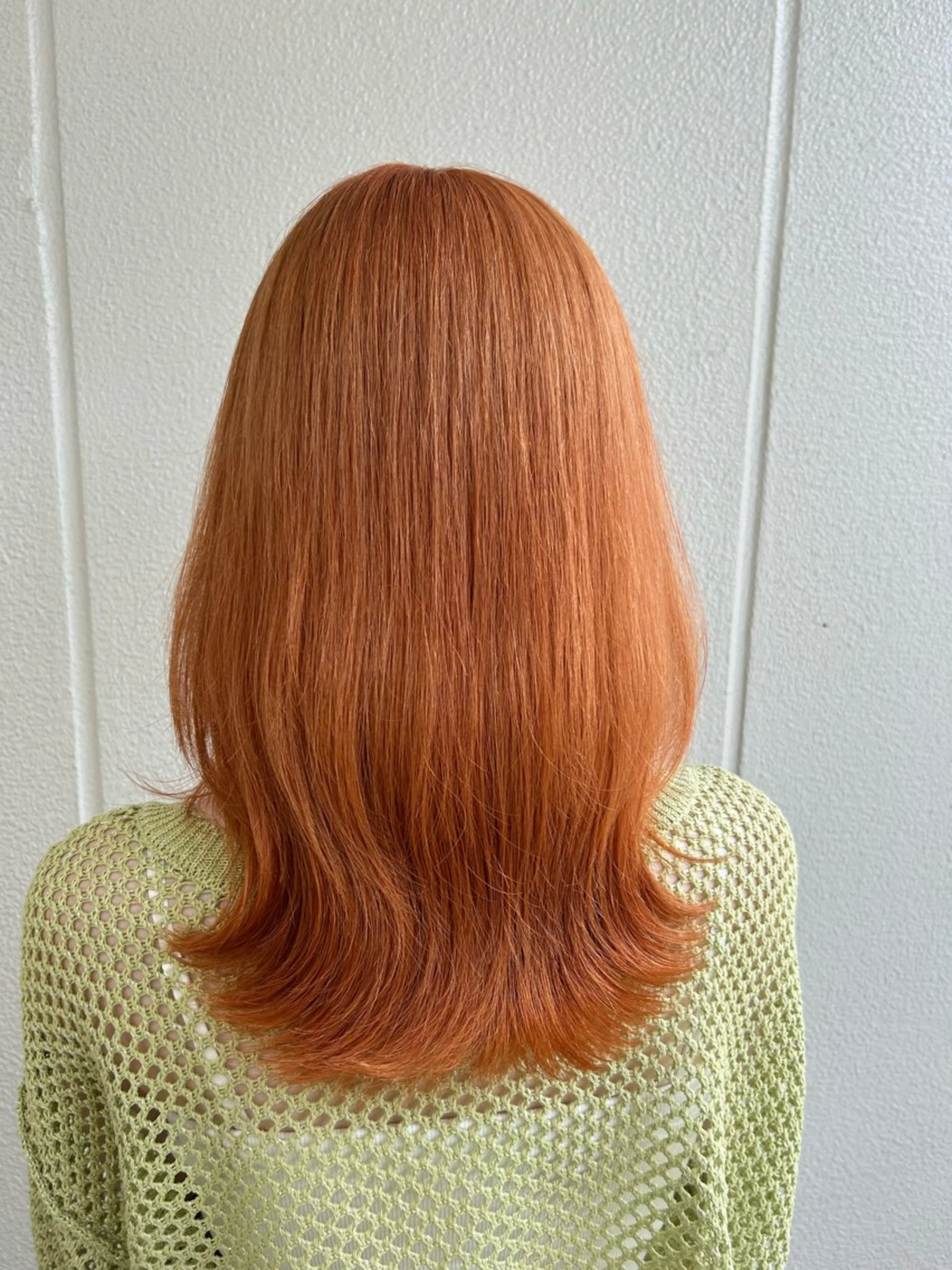 ミディアム カラー ベージュカラー オレンジ オレンジベージュ 暖色/垢抜け韓国ヘア 🇰🇷桑原ユキネのヘアスタイル