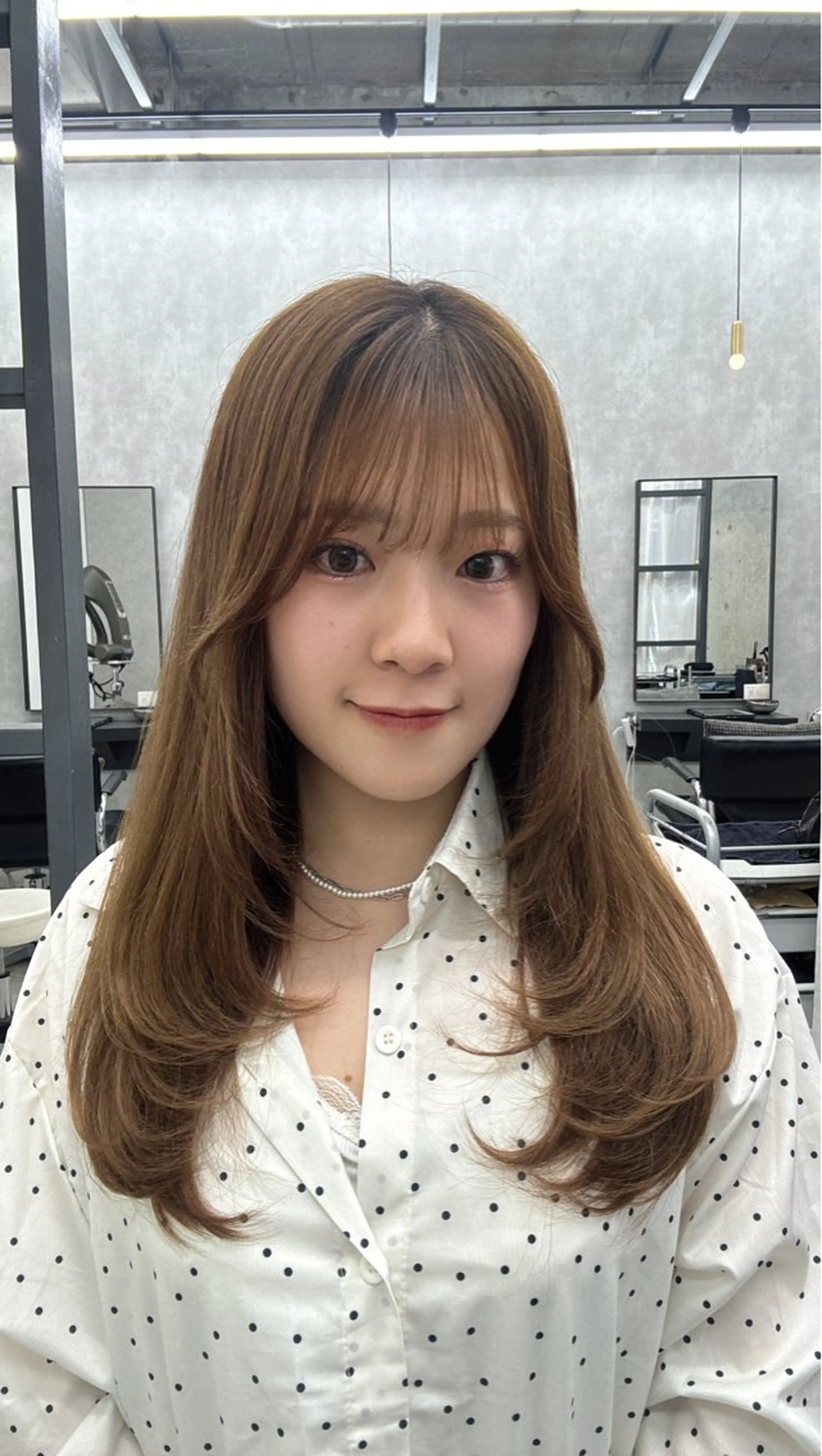 ロング 顔まわりレイヤー レイヤーカット トリートメント 巻ける縮毛矯正🌸 勝倉　麗のヘアスタイル