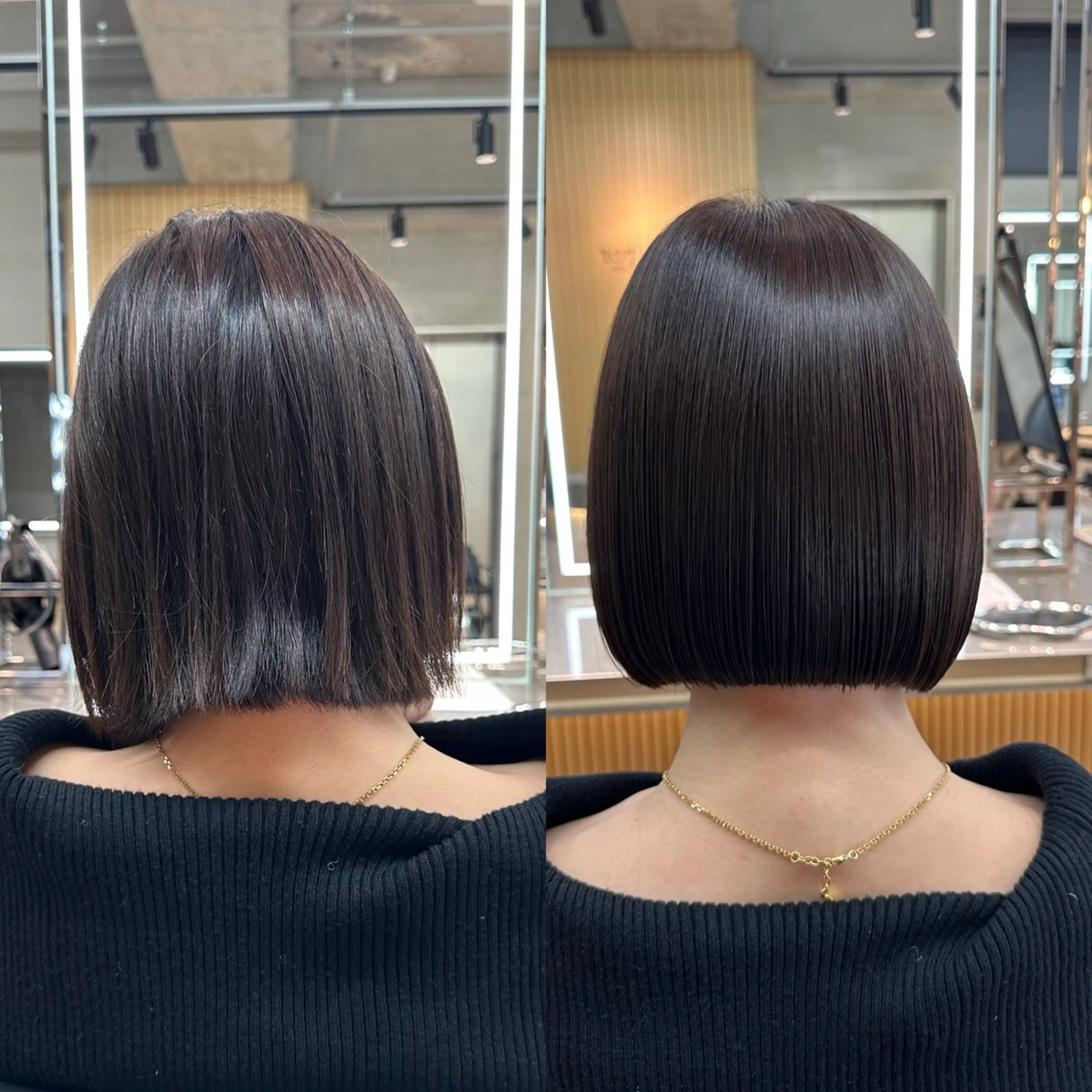 ミディアム カット ヘアカラー 縮毛矯正 トリートメント ✨髪質改善特化✨副 店長椎葉信乃介のヘアスタイル