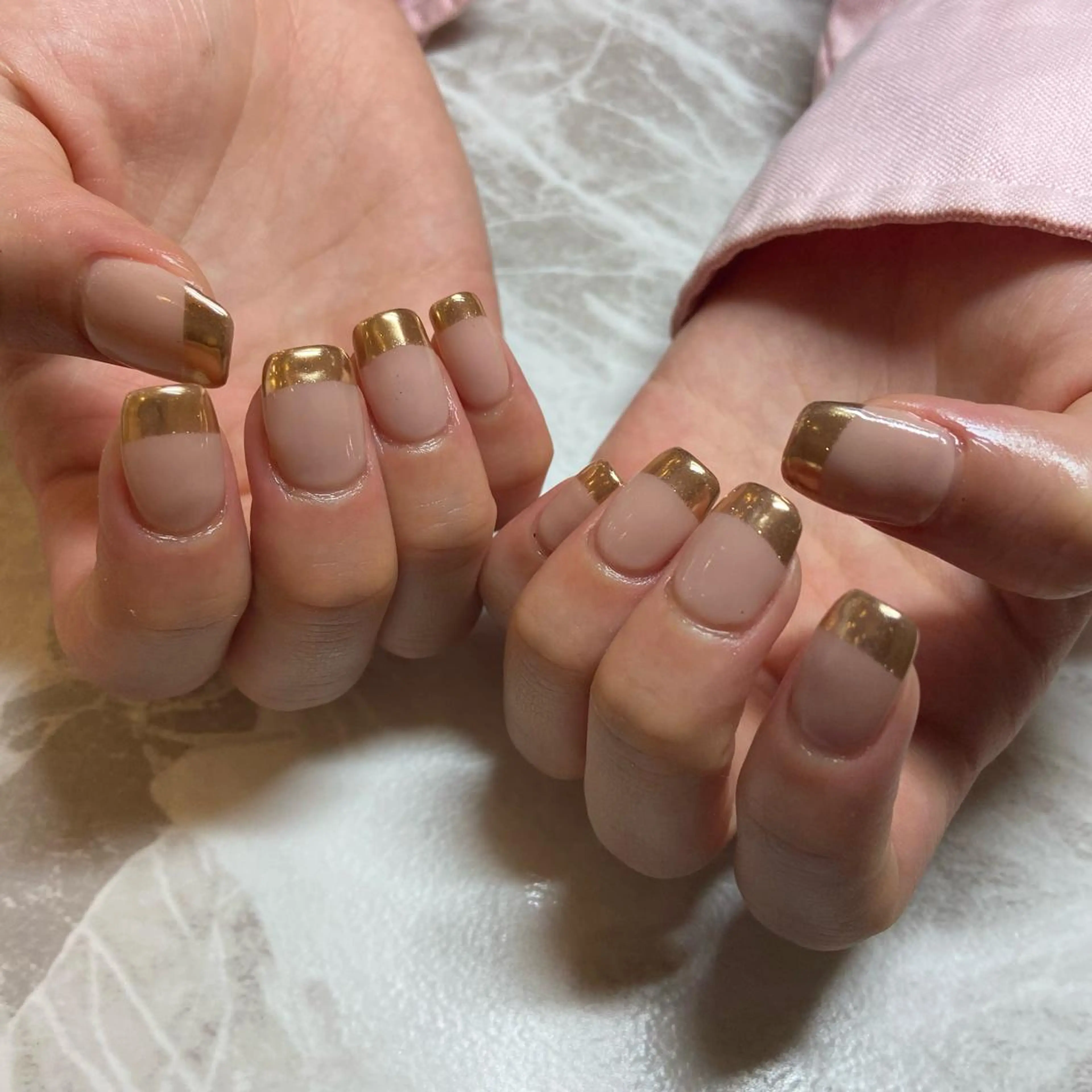 ネイル フレンチネイル ミラーネイル NAIL SALON Rのネイルデザイン