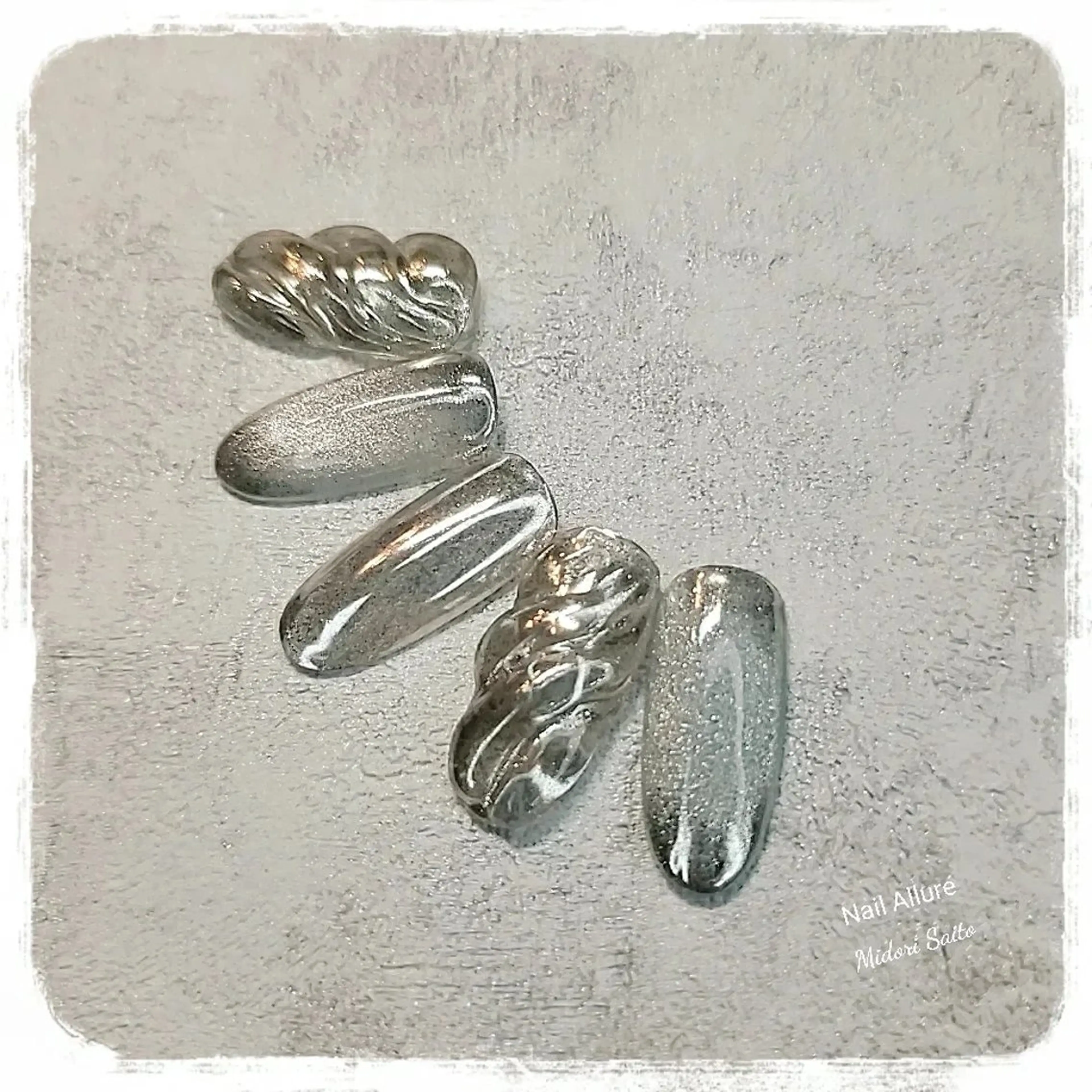 ネイル ジェルネイル ミラーネイル スカルプネイル Nail Allure(ネイル アルーア)所属・Nail Allureのネイルデザイン