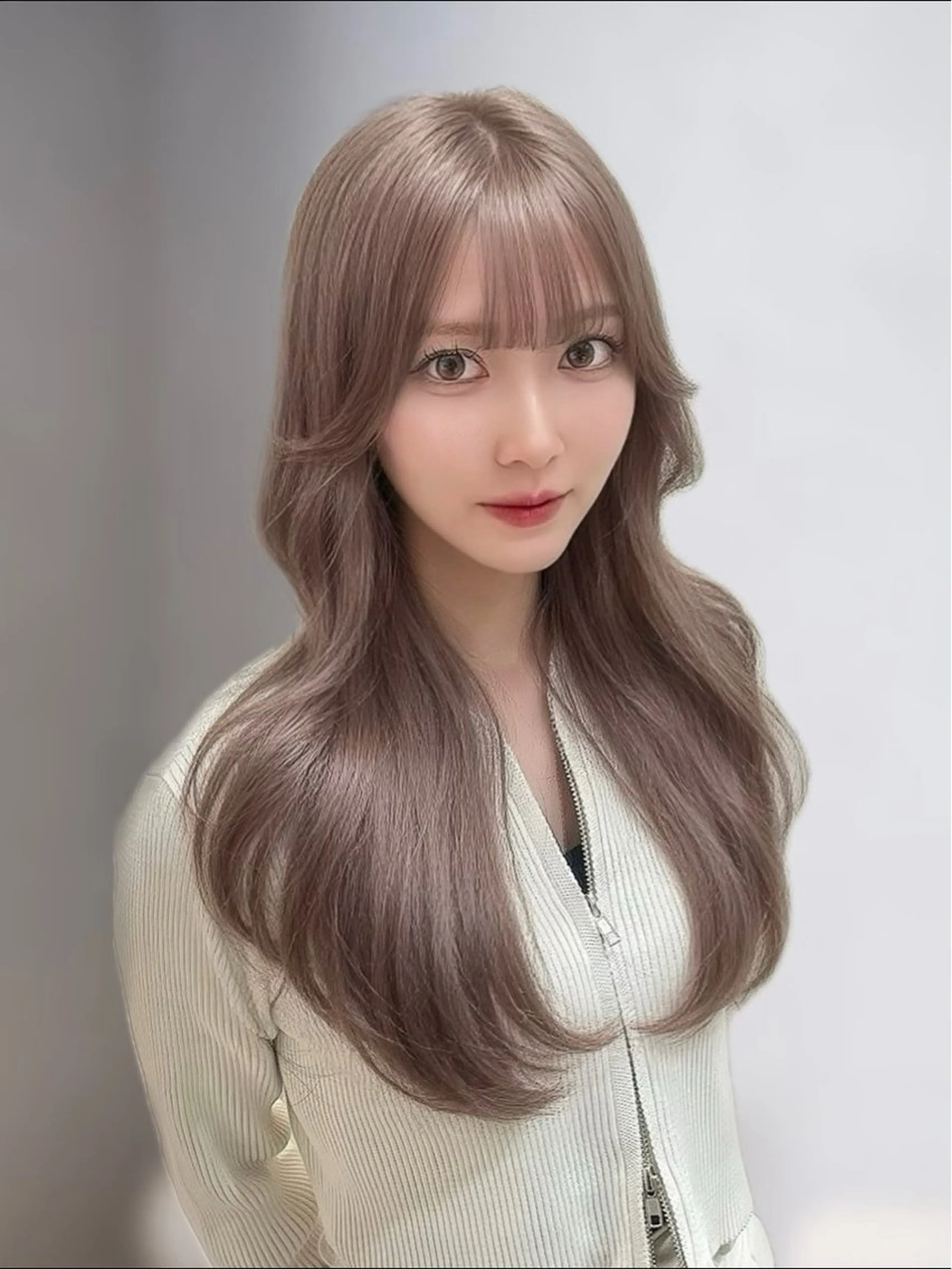 ロング カラー カット ヘアカラー トリートメント MIRAC所属・Ryoichi⛓️ 韓国ヘア/ハイトーンのヘアスタイル