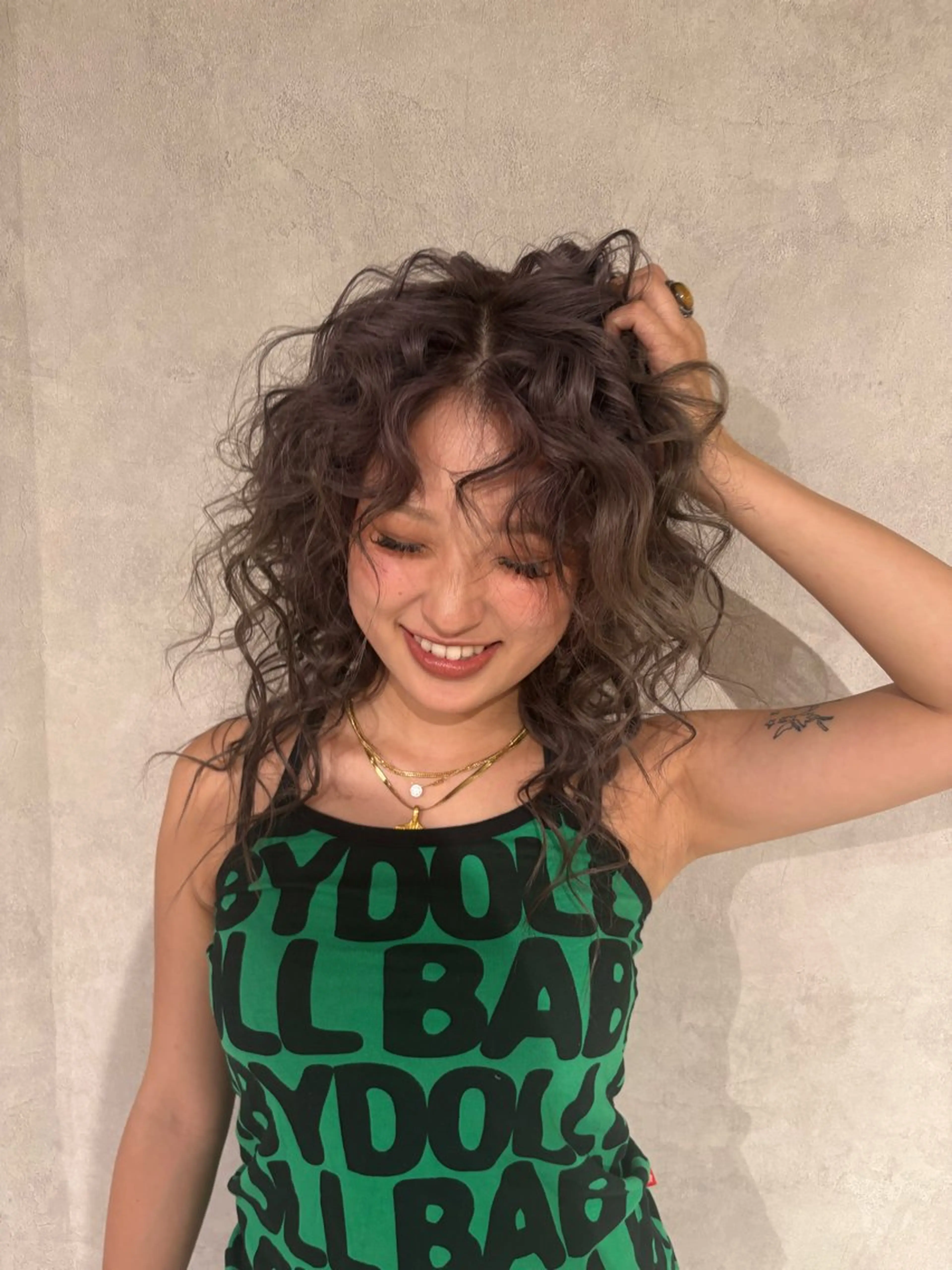 ロング パーマ ヘアアレンジ 透明感カラー/海外風 レイヤー/mao🗽のヘアスタイル