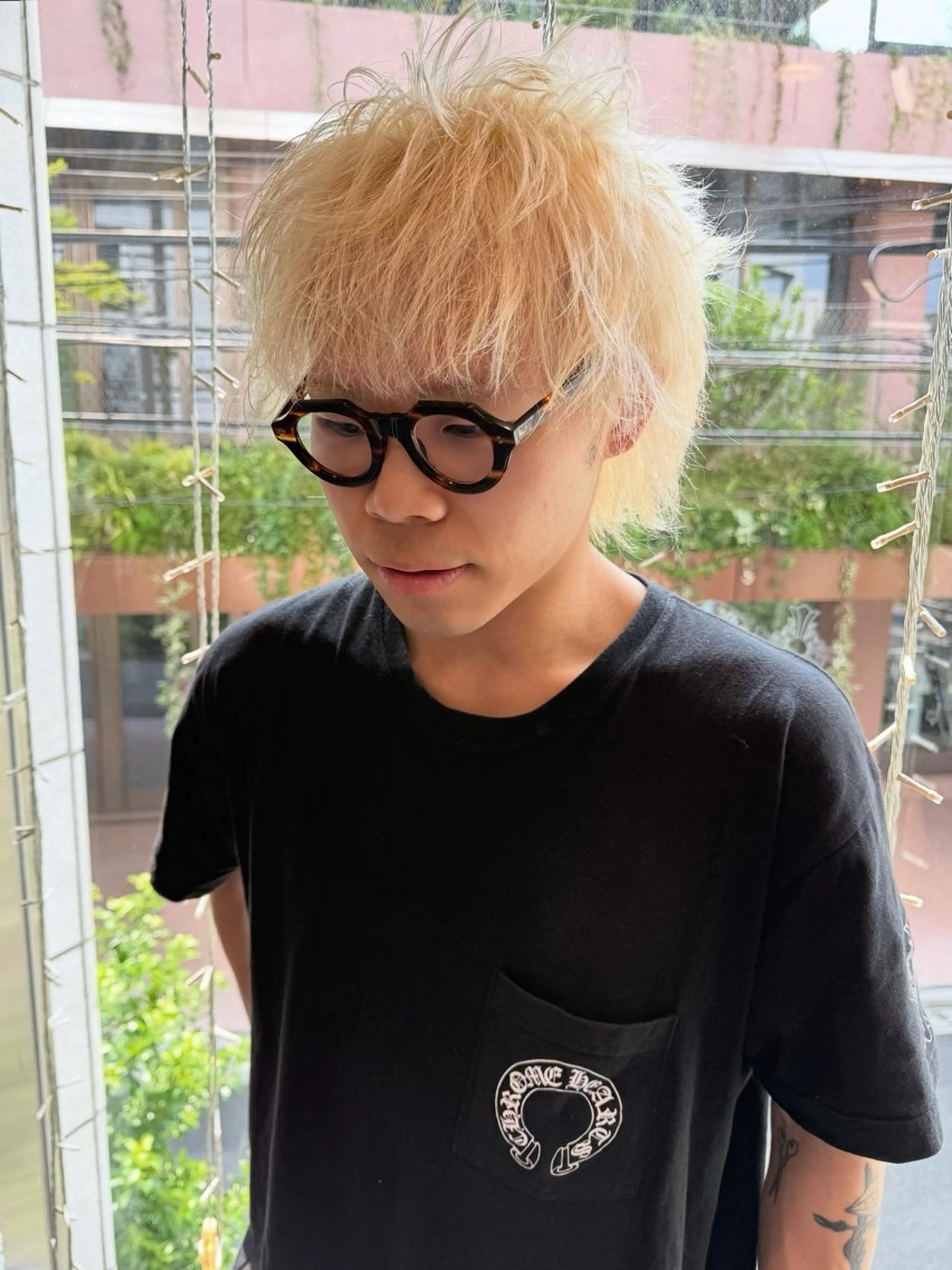 ショート カラー メンズ メンズブリーチ ブリーチ 抜きっぱなしブロンド ブロンド RorriM natsuのヘアスタイル