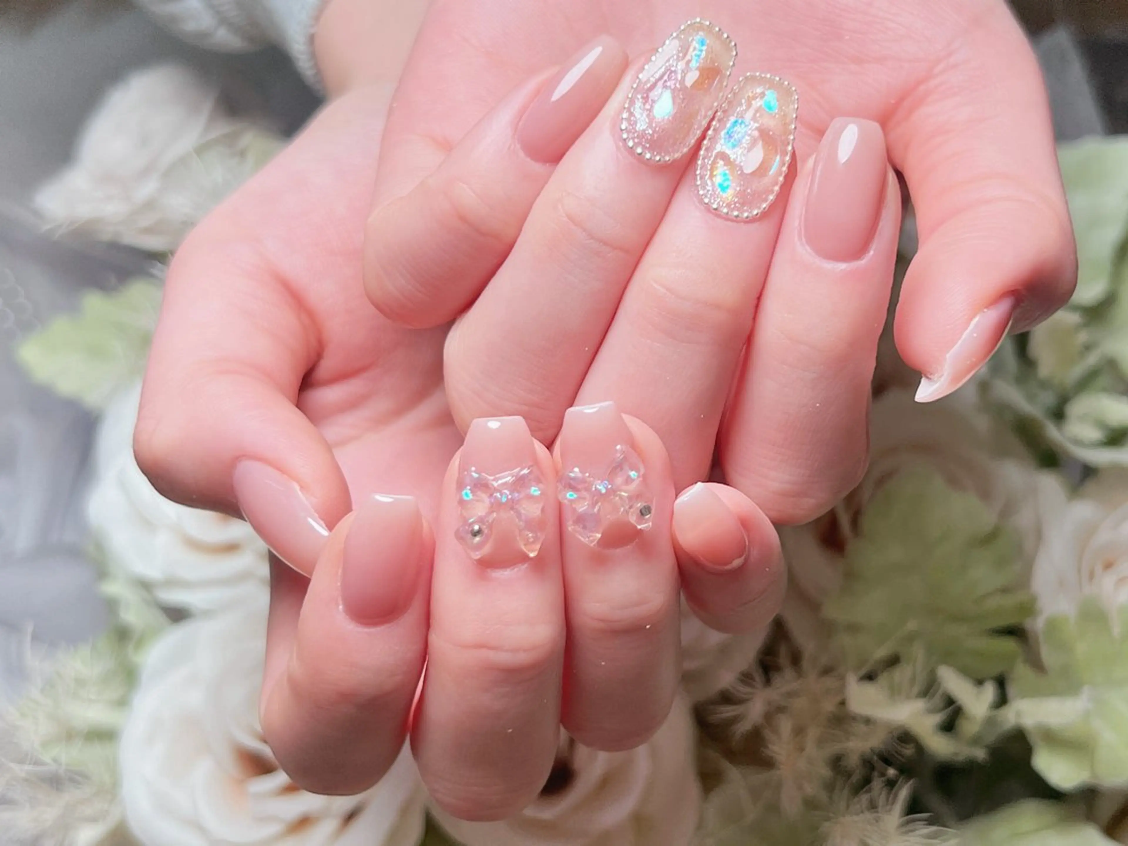 ネイル 成人式 ロングネイル マグネットネイル 持ち込み ワンカラーネイル ハンドネイル Painty所属・Painty nailのネイルデザイン