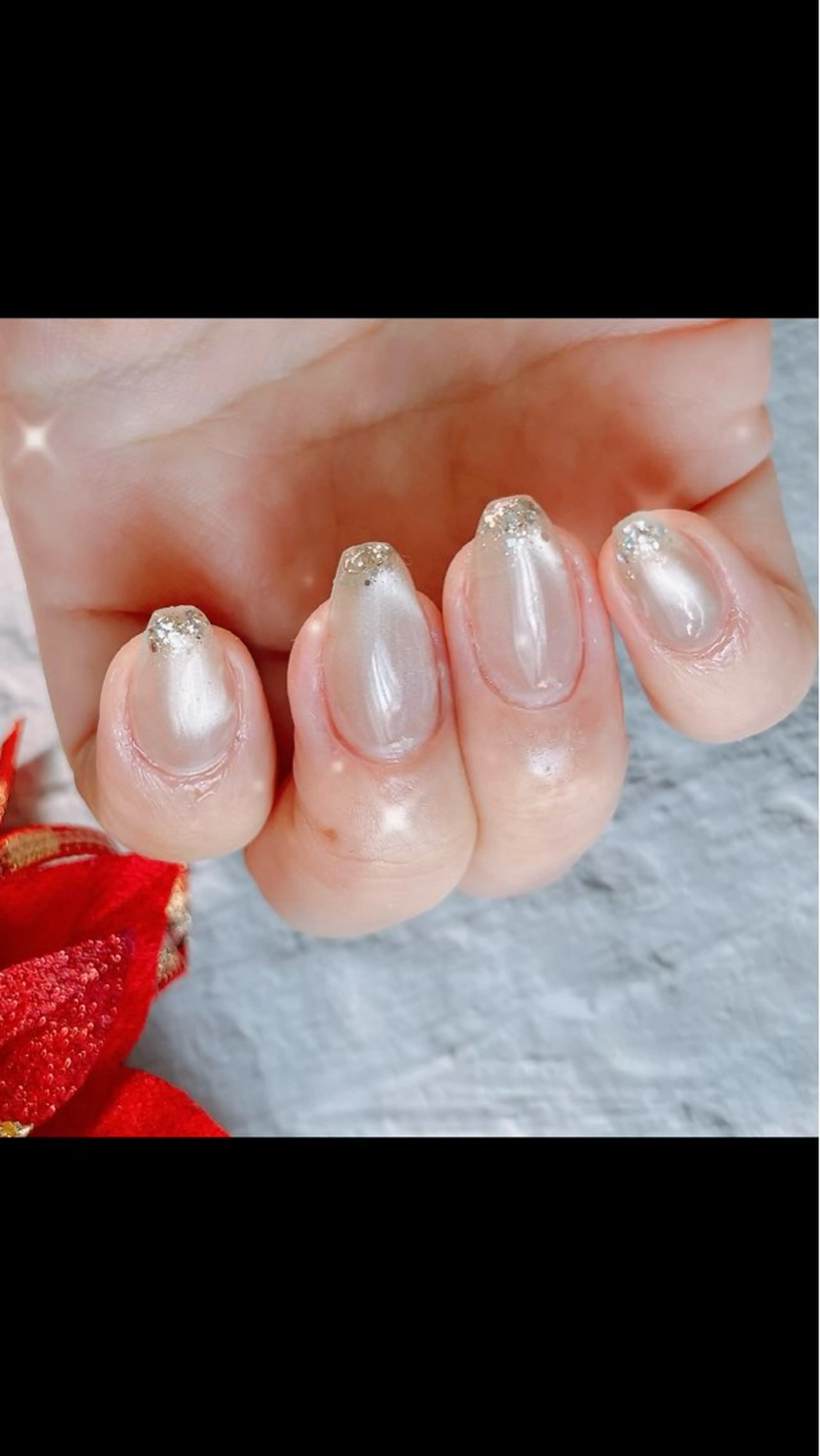 ネイル グラデーション ラメ(グリッター) ラメグラデーション マグネットネイル 冬ネイル T.NAIL星ヶ丘所属・◼️T.NAIL 星ヶ丘◼️のネイルデザイン