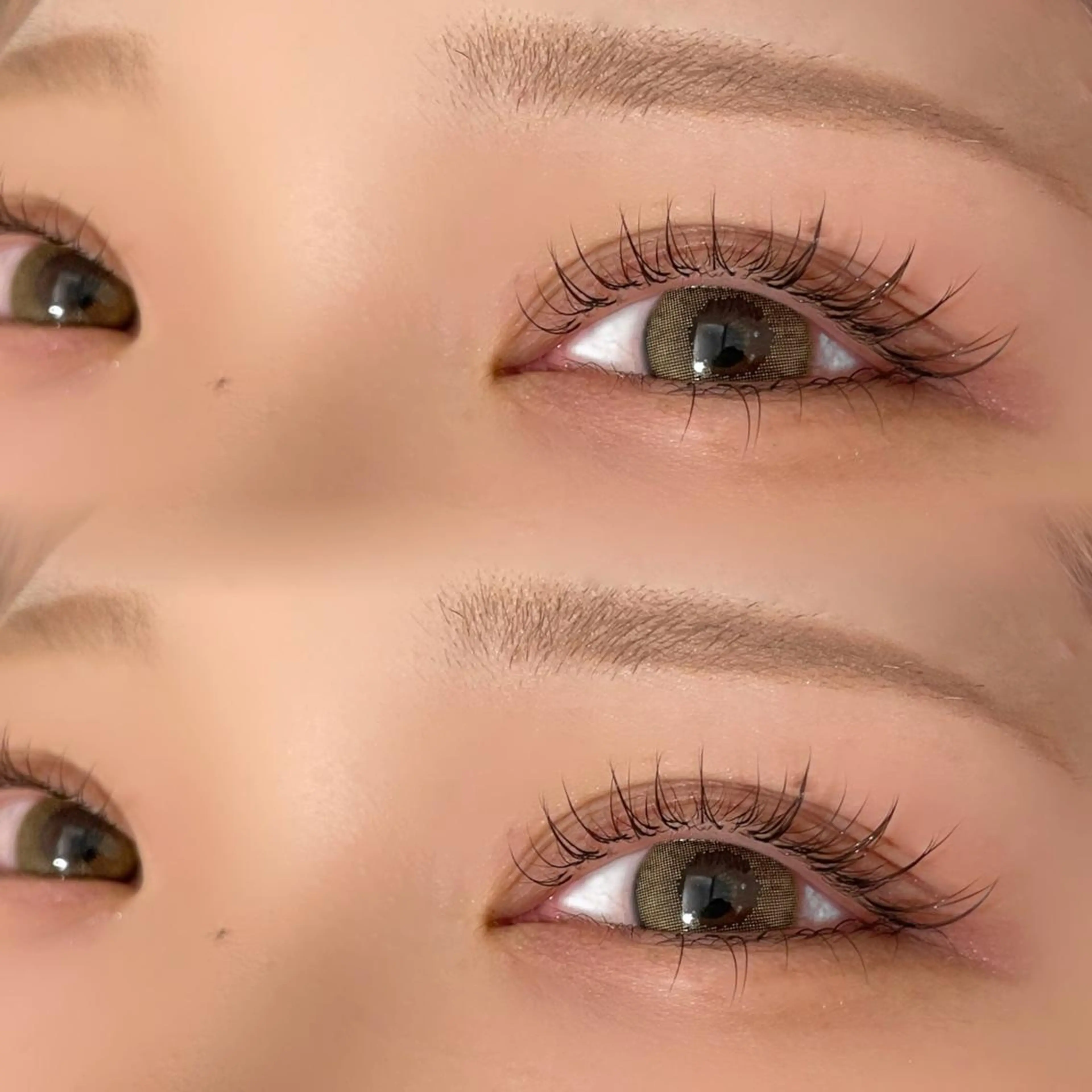 マツエク・マツパ 韓国風マツエク パリジェンヌラッシュリフト まつげパーマ 一重×まつ毛パーマ アップワードラッシュ NIKA 黒川店 久世の眉毛・アイブロウイメージ